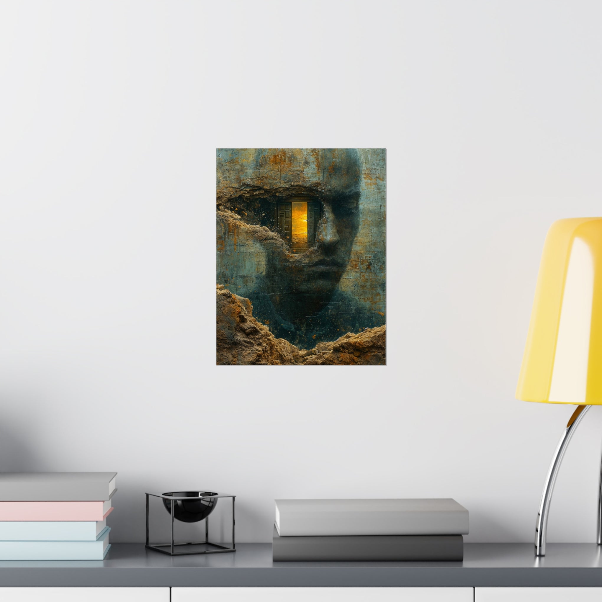 Portal to the Mind: Surrealistic Matte Vertical Poster