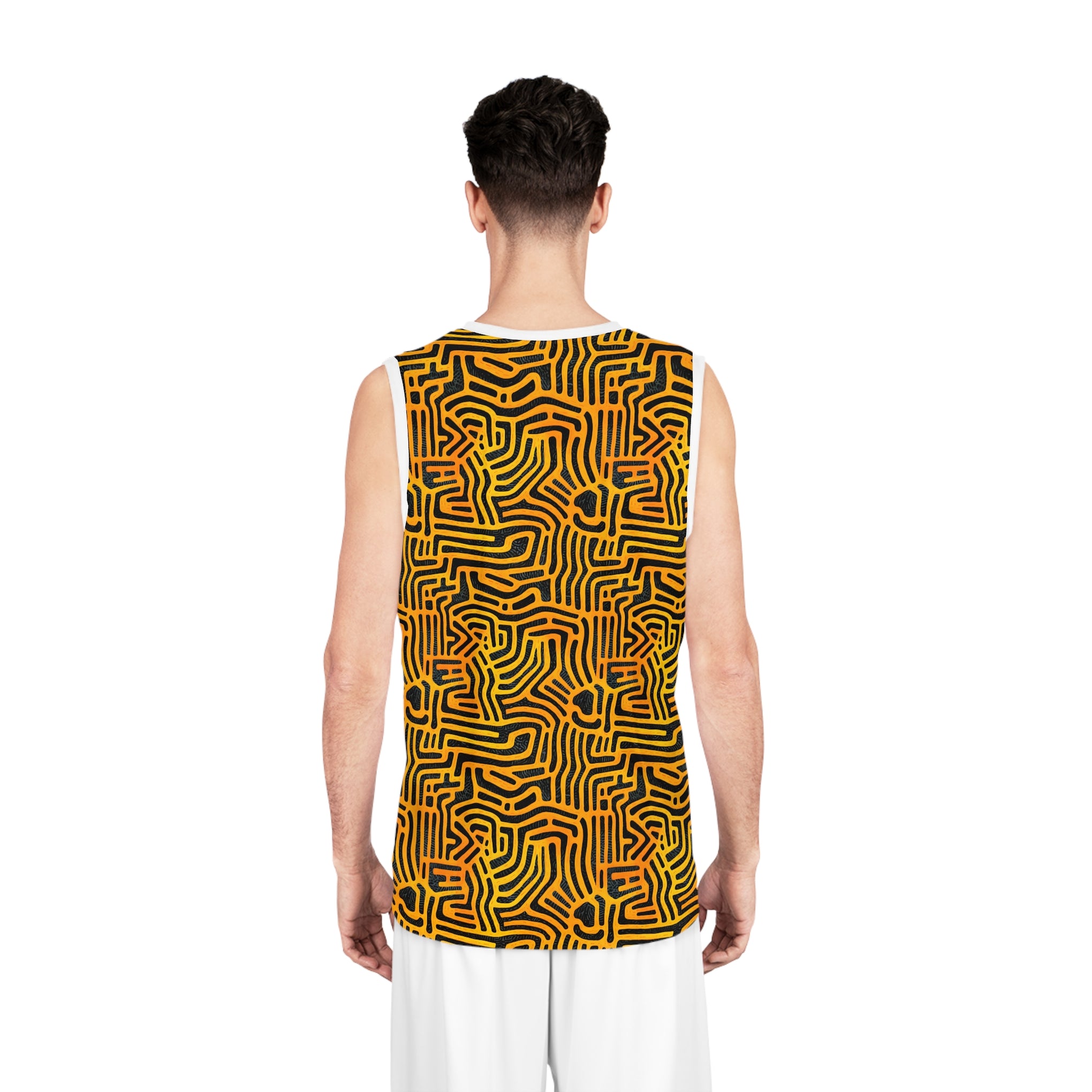 Visionary Visions: Basketball Jersey with Optical Illusion Art (AOP)