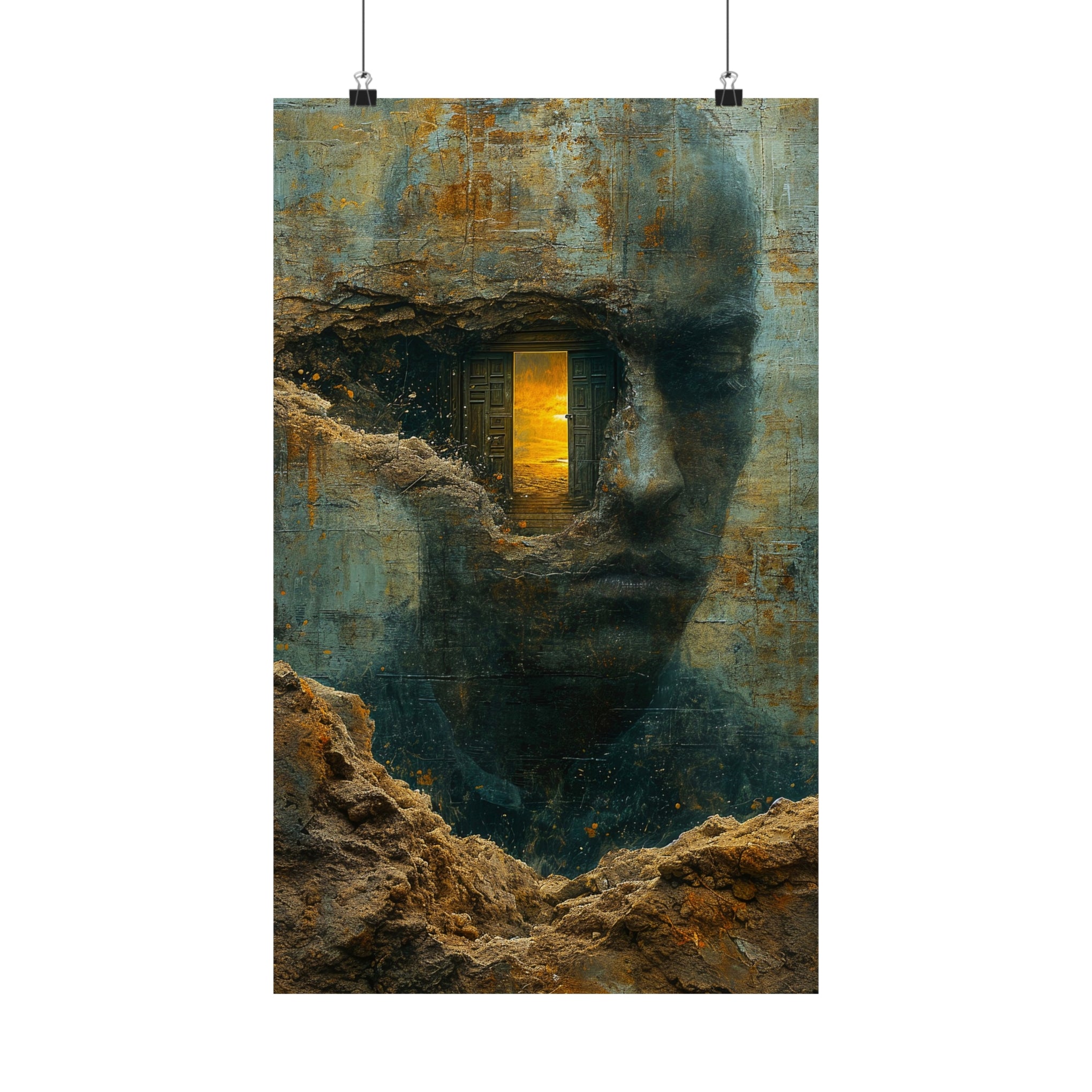 Portal to the Mind: Surrealistic Matte Vertical Poster