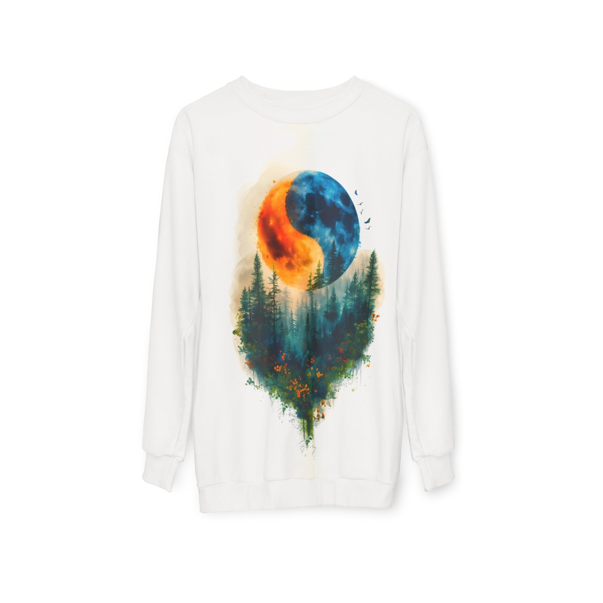 Harmony in Nature: Yin Yang Serenity Unisex Sweatshirt (AOP)