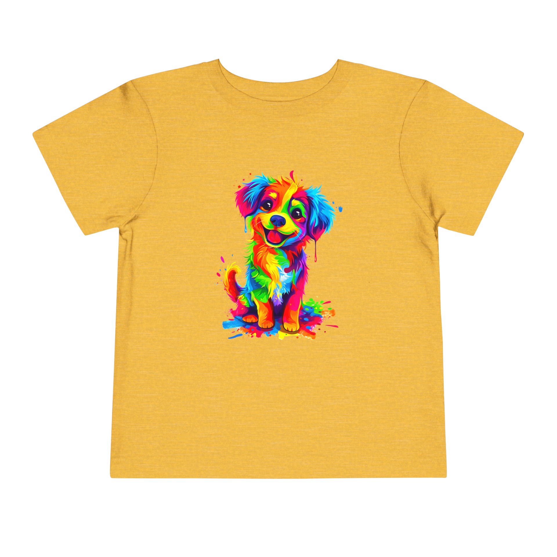 Rainbow Dreams: Disney-Inspired Happy Dog Cartoon | Toddler Short Sleeve Tee