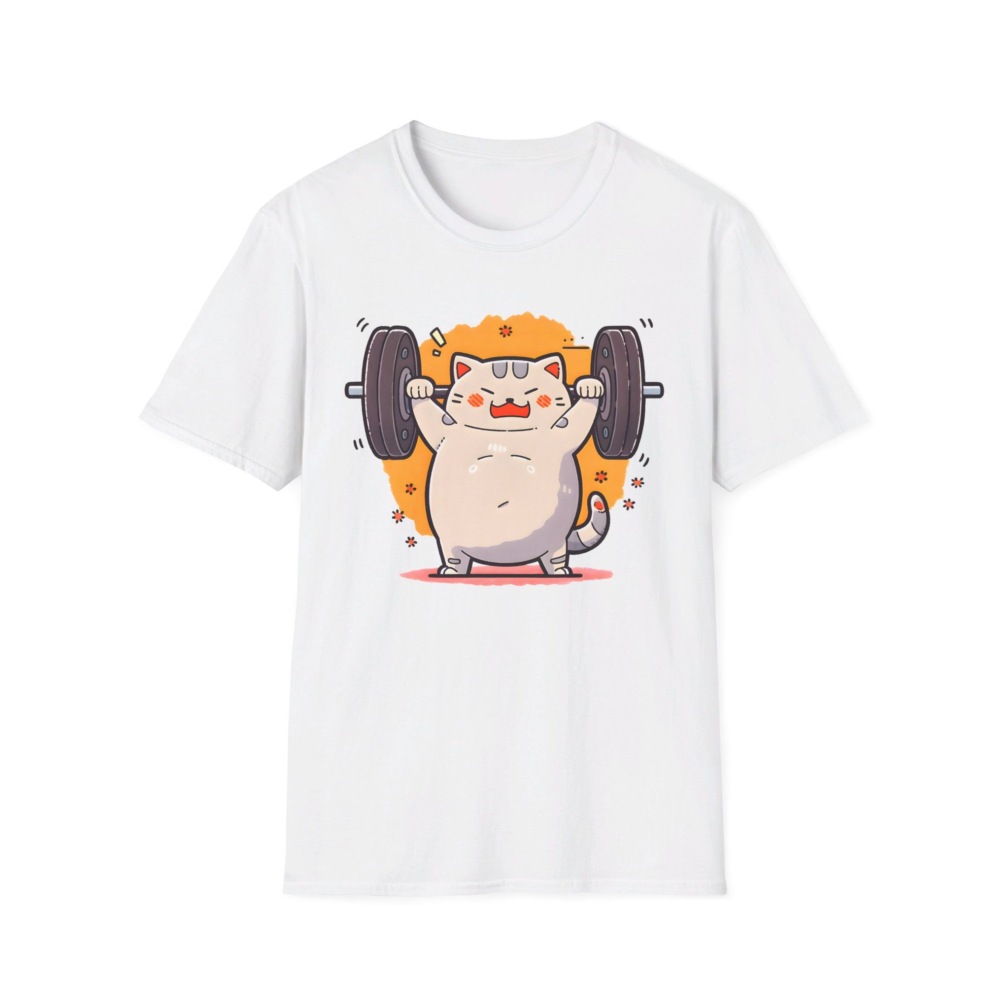 Purrfectly Strong: Weightlifting Cat Tee - Unleash Your Inner Meowcle Unisex Softstyle T-Shirt