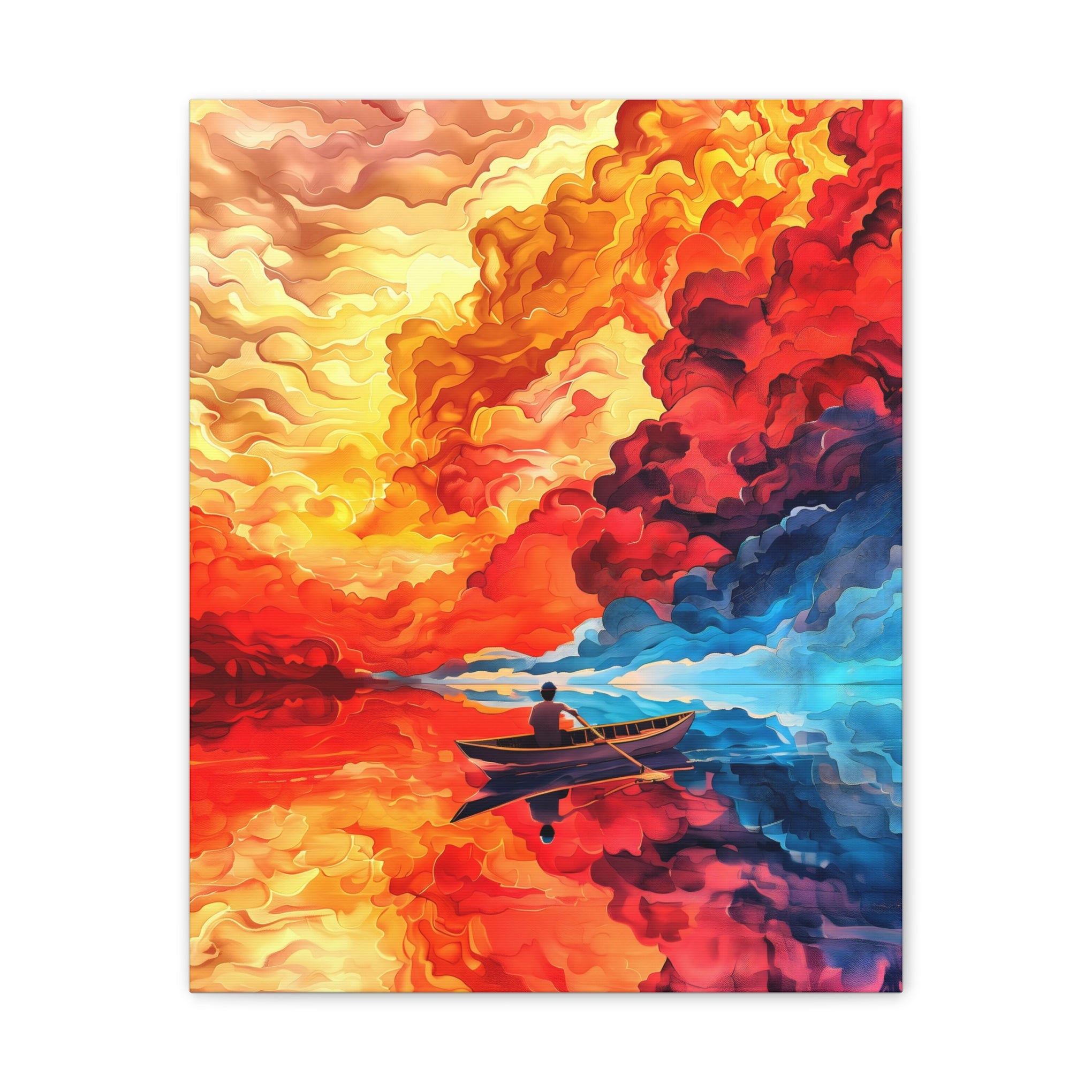 Voyage of Wonder: Mesmerizing Boat Journey Canvas Print Stretched, 0.75"