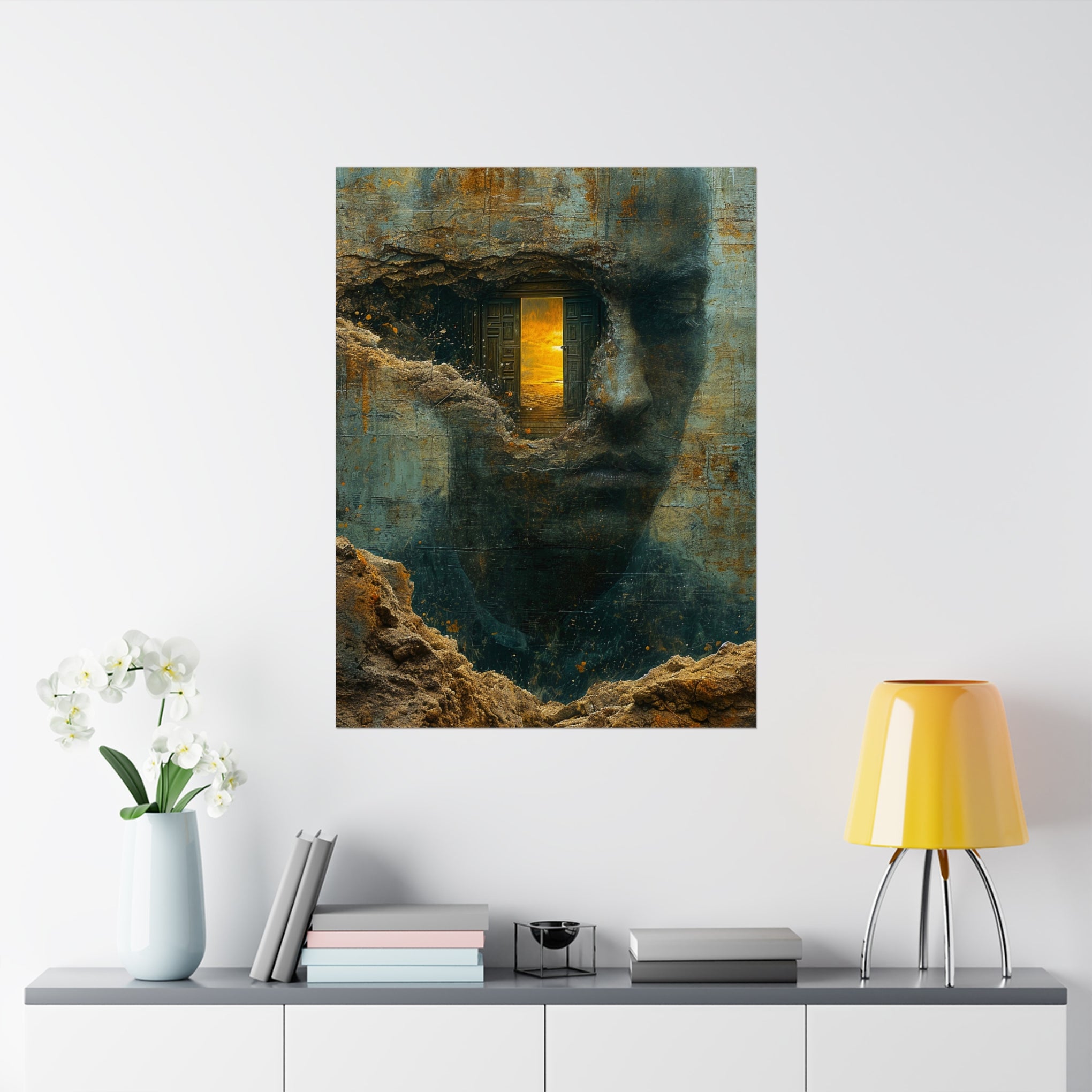 Portal to the Mind: Surrealistic Matte Vertical Poster