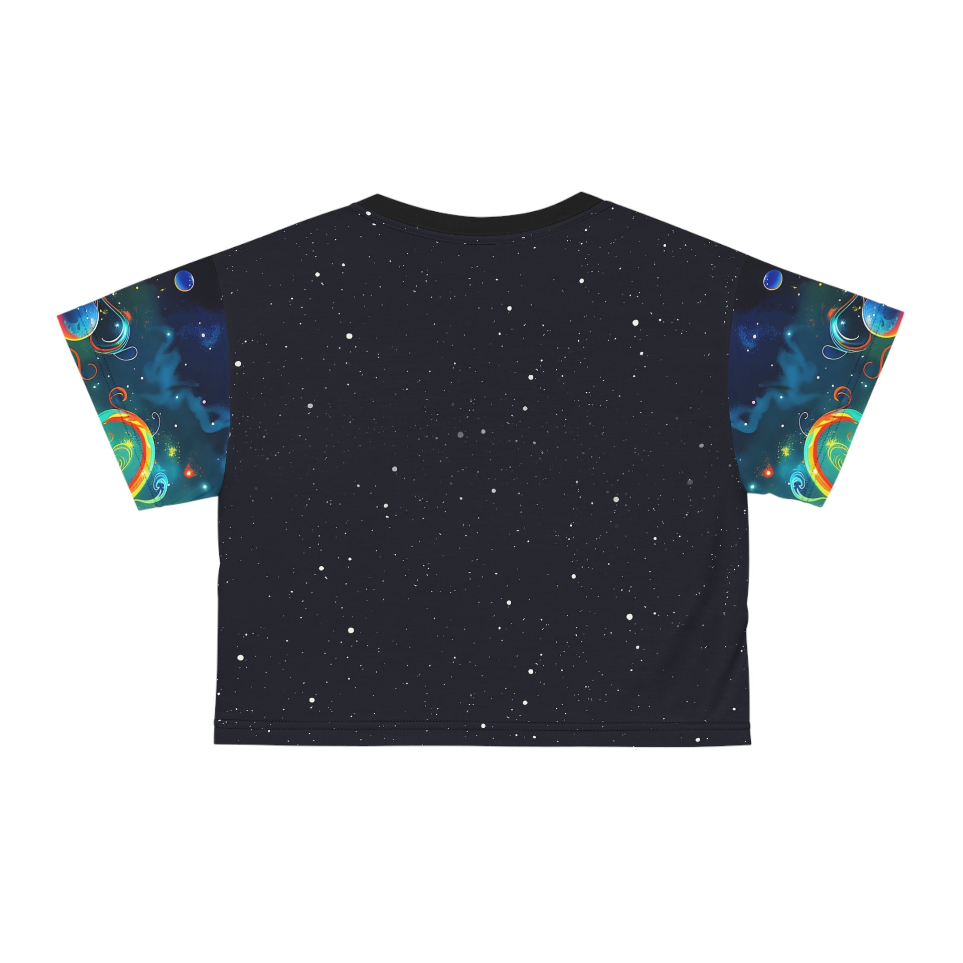 Where Dreams Collide Cosmic Muse Tee - Embrace the Mystery Crop Tee (AOP)