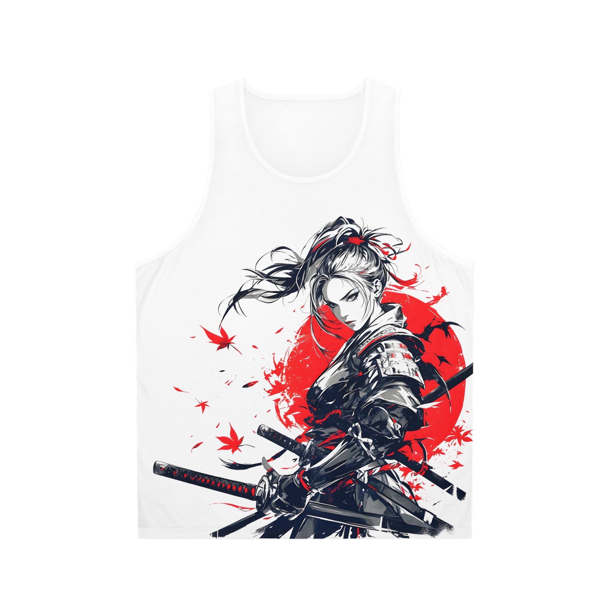 Channel Your Inner Warrior: Own the Darkness with This Samurai Queen Tank | Unisex Tank Top (AOP)