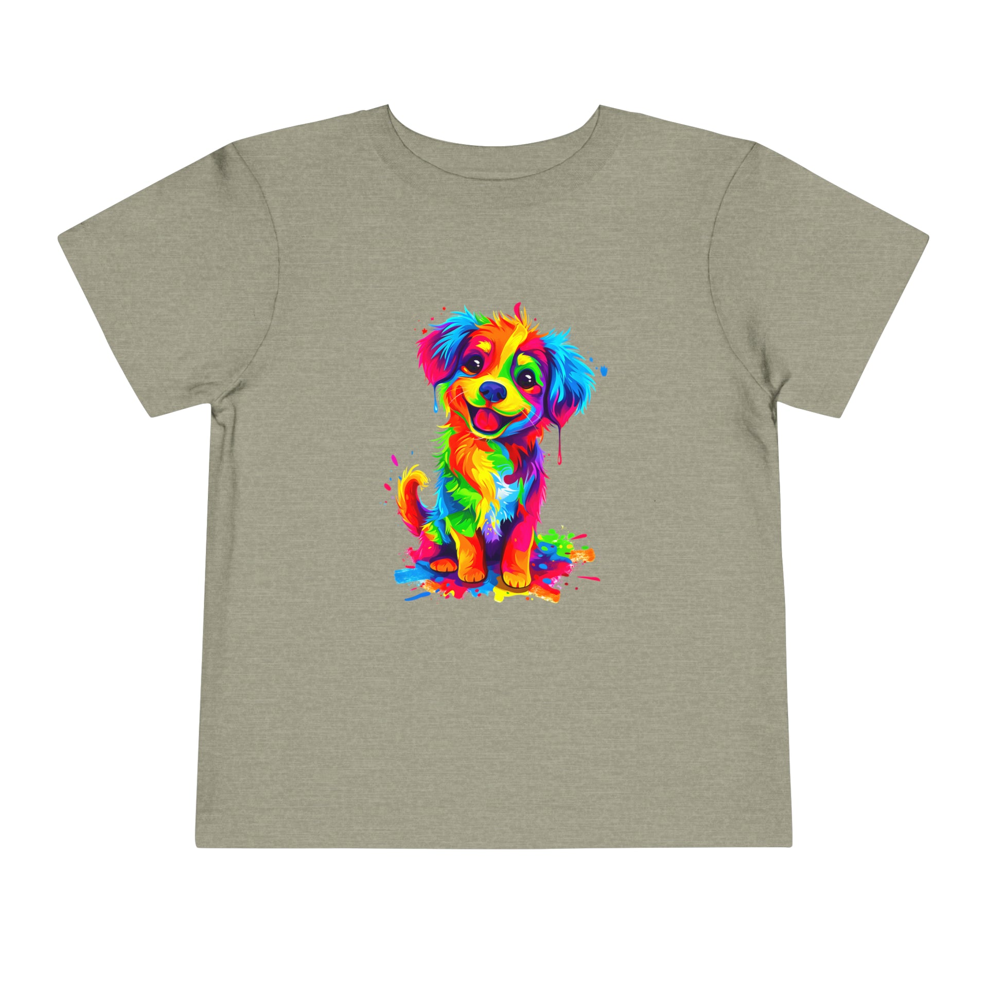 Rainbow Dreams: Disney-Inspired Happy Dog Cartoon | Toddler Short Sleeve Tee