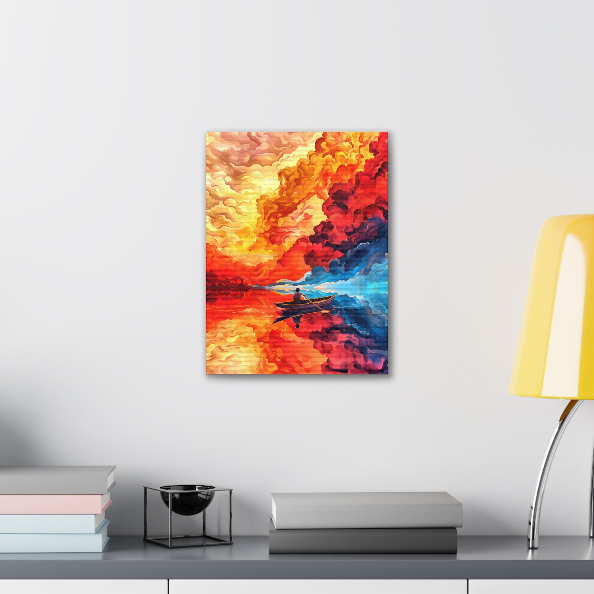 Voyage of Wonder: Mesmerizing Boat Journey Canvas Print Stretched, 0.75"