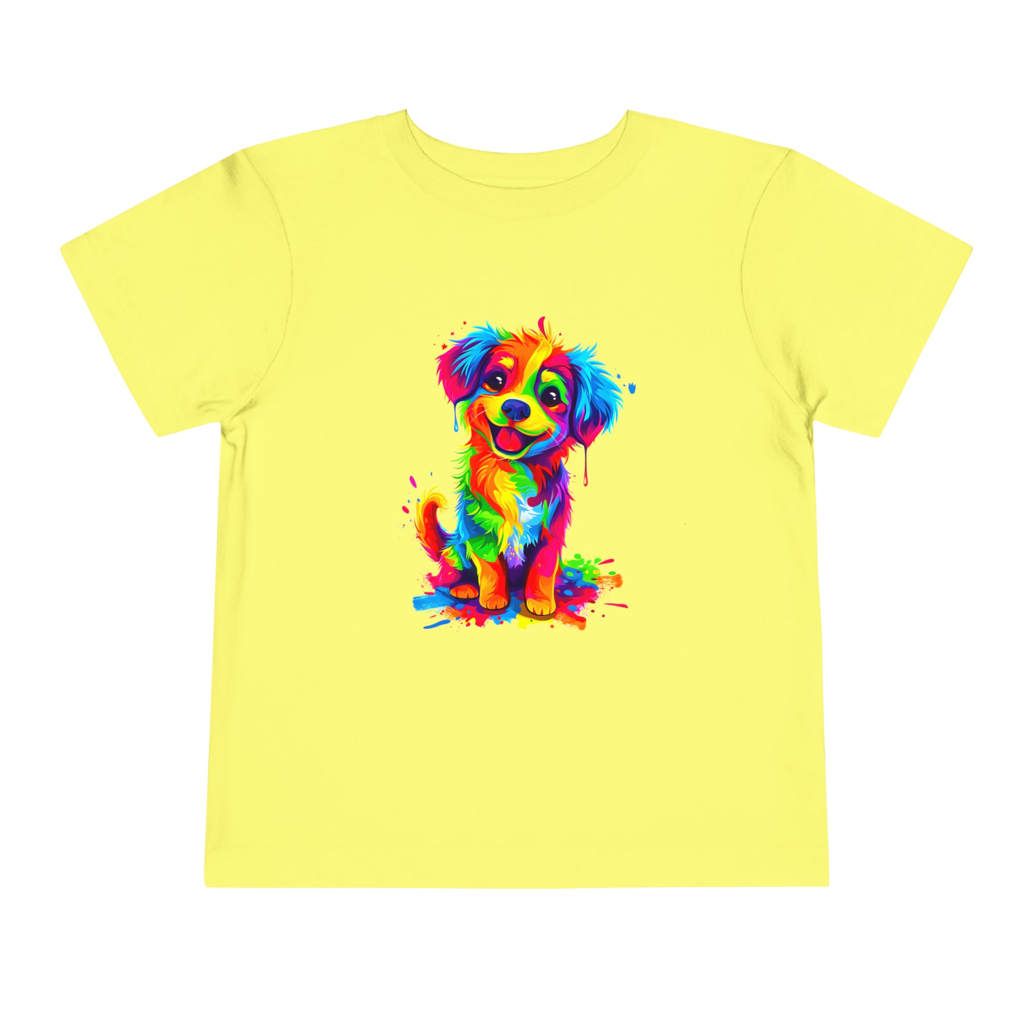 Rainbow Dreams: Disney-Inspired Happy Dog Cartoon | Toddler Short Sleeve Tee