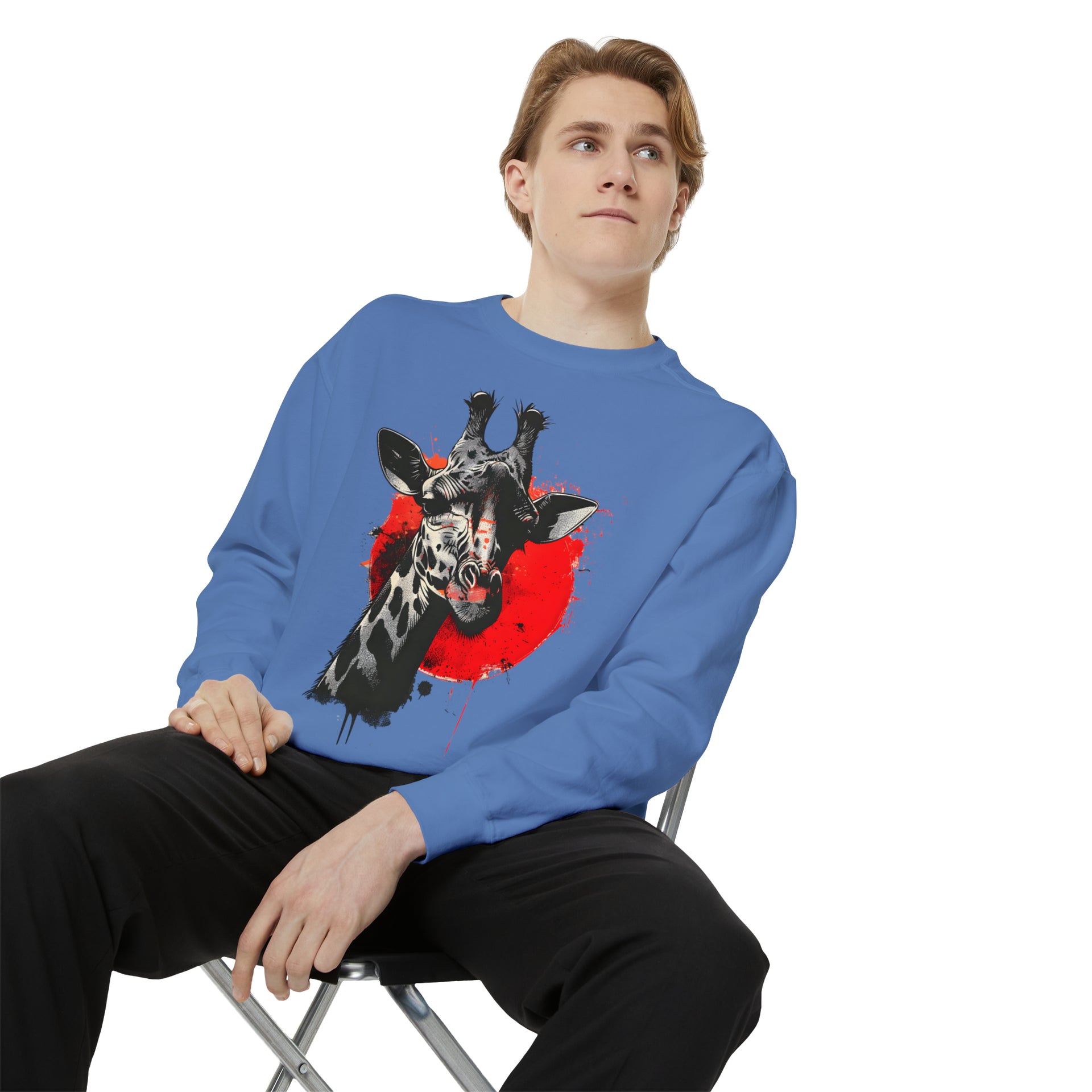 Sunshine Smiles: Embrace the Kawaii Charm of This Contoured Giraffe Sweatshirt