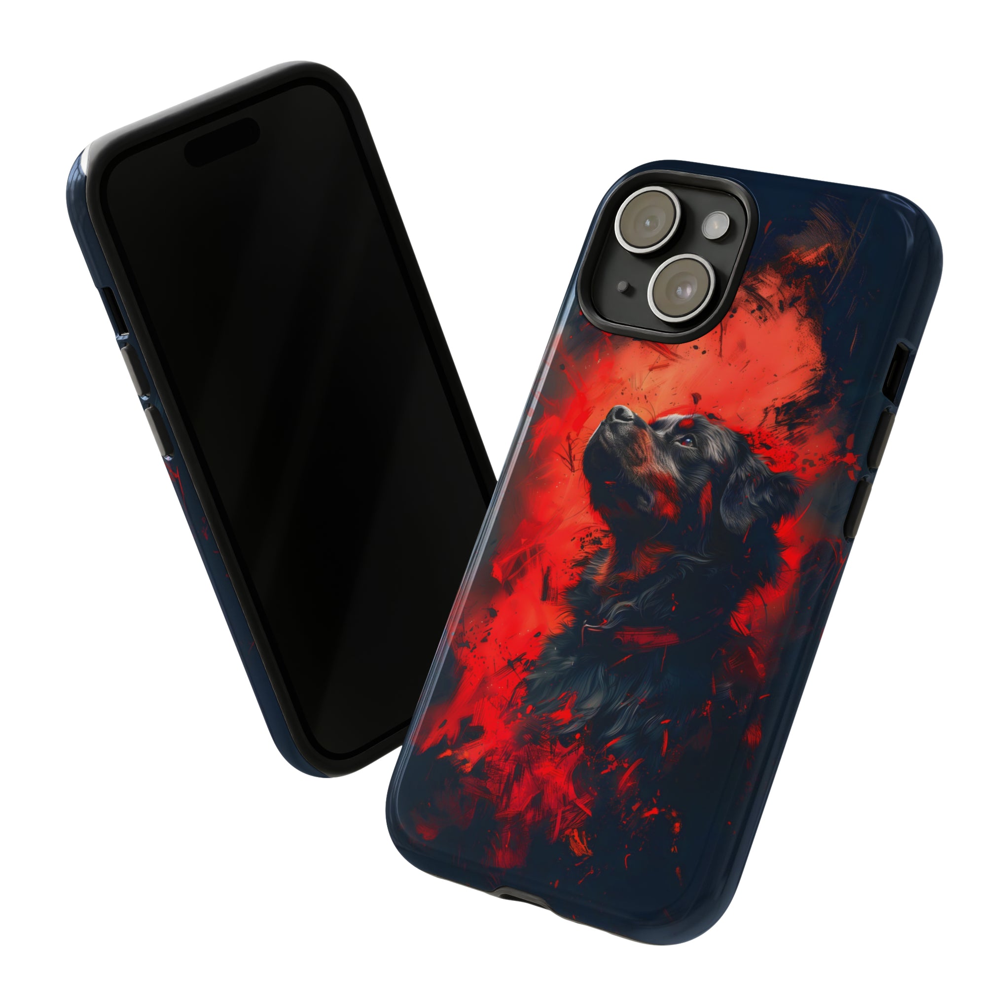 Unleash Your Device's Style with our Striking Black and Red Tough Phone Cases