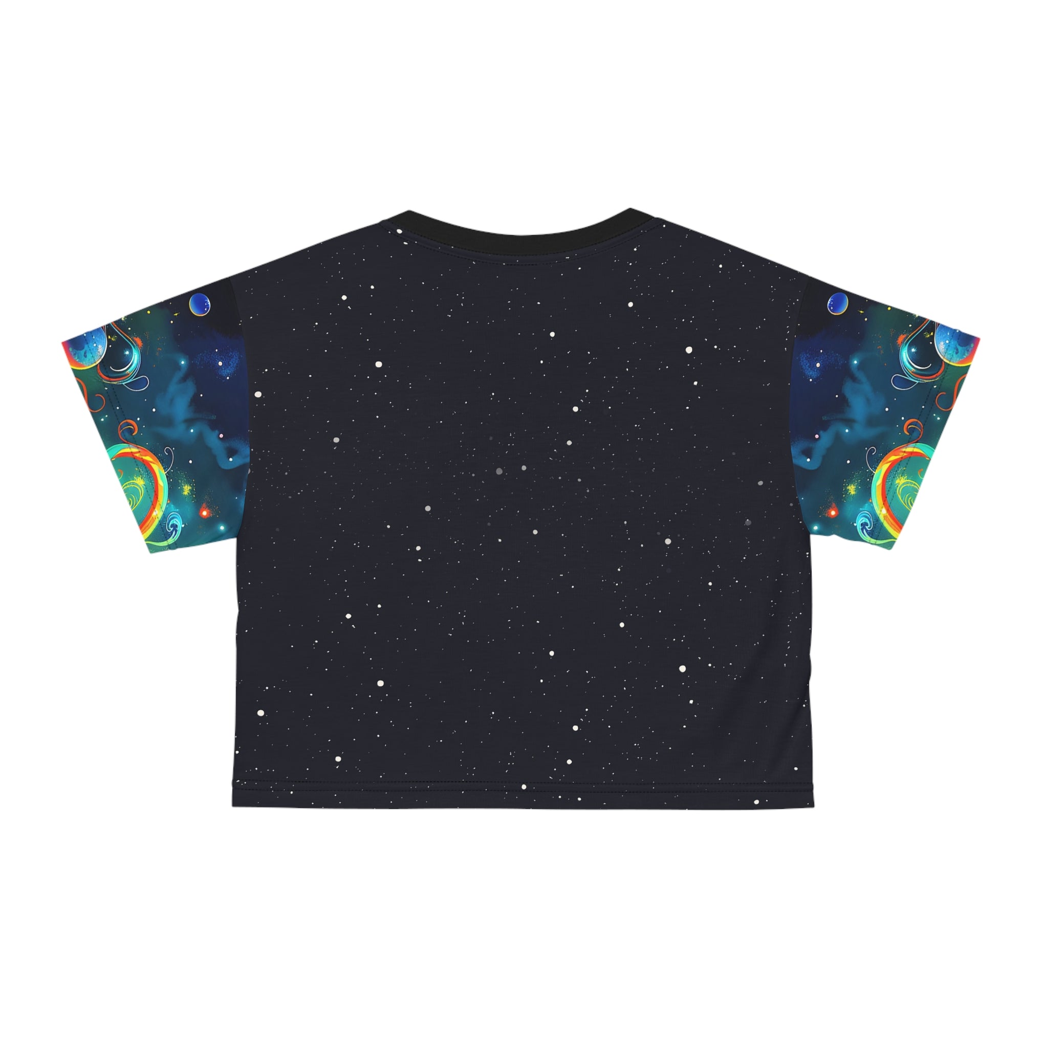 Where Dreams Collide Cosmic Muse Tee - Embrace the Mystery Crop Tee (AOP)