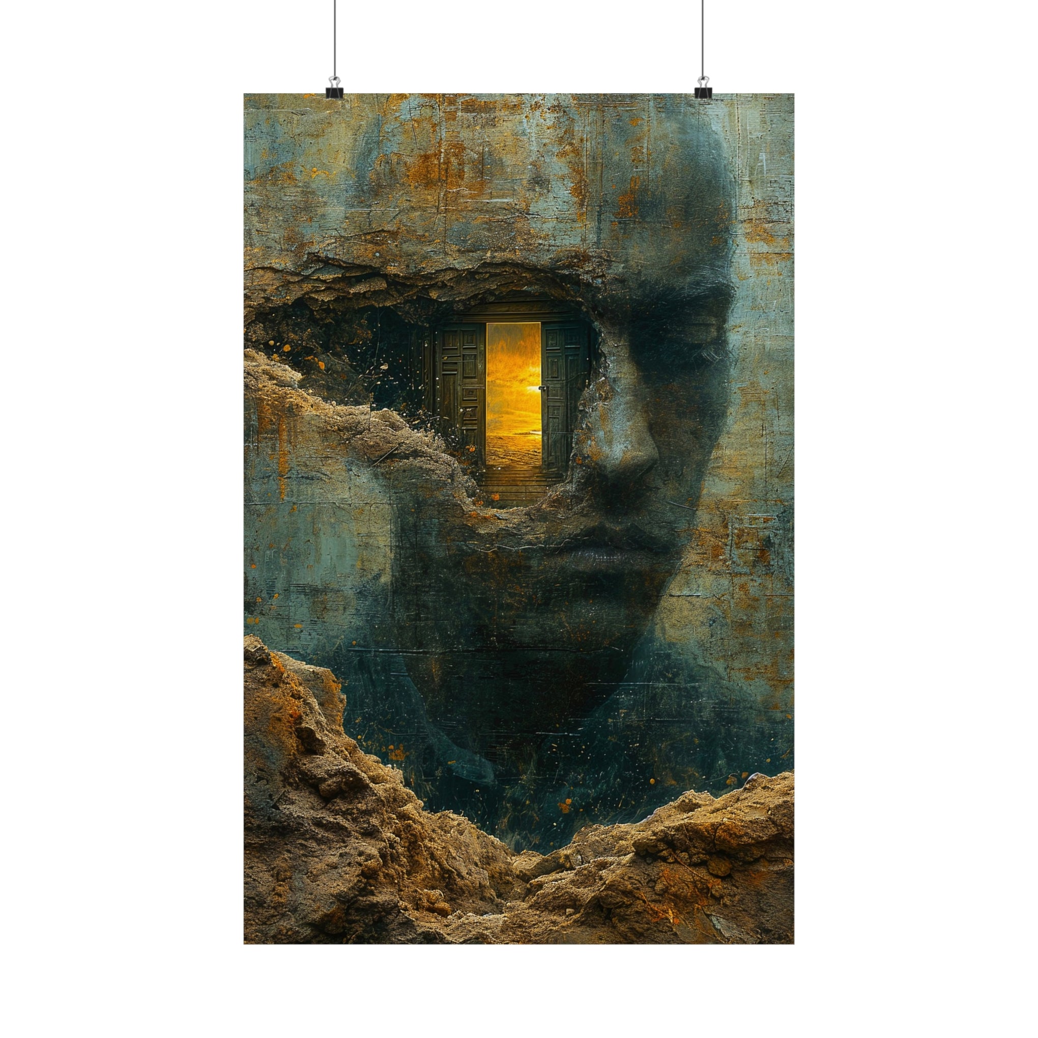 Portal to the Mind: Surrealistic Matte Vertical Poster