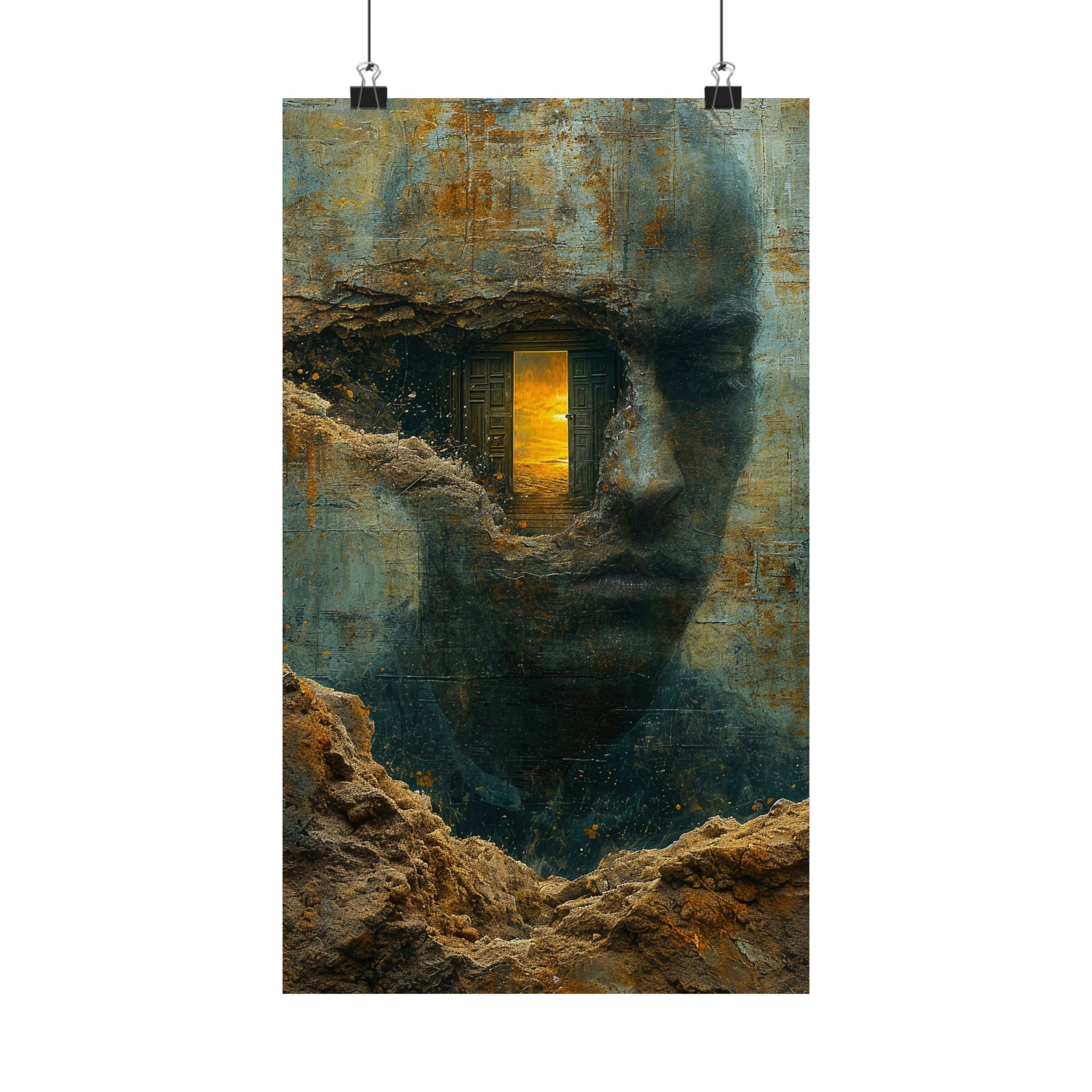 Portal to the Mind: Surrealistic Matte Vertical Poster