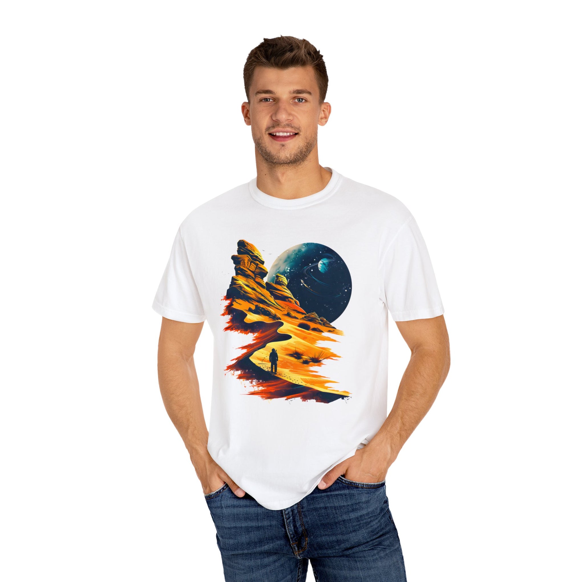 Journey Across the Vast Known and Unknown Universes Unisex Garment-Dyed T-shirt