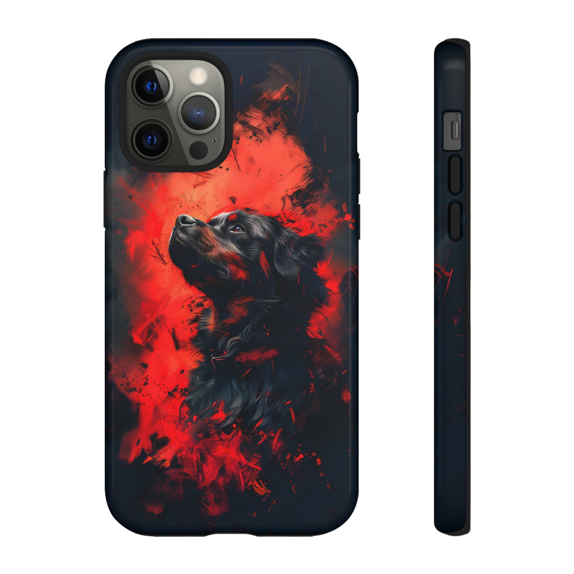 Unleash Your Device's Style with our Striking Black and Red Tough Phone Cases