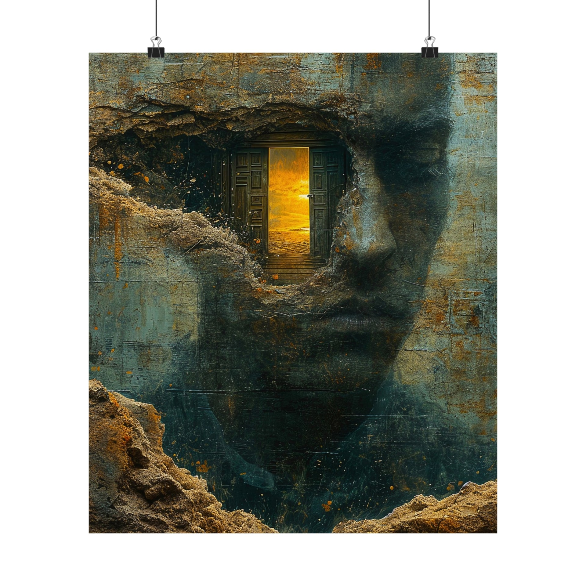 Portal to the Mind: Surrealistic Matte Vertical Poster