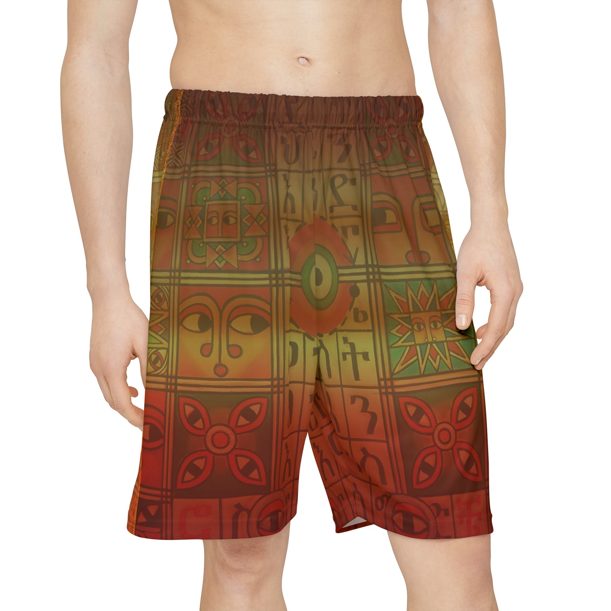 Ethiopian Art Men’s Sports Shorts: A Vibrant Expression of Tradition