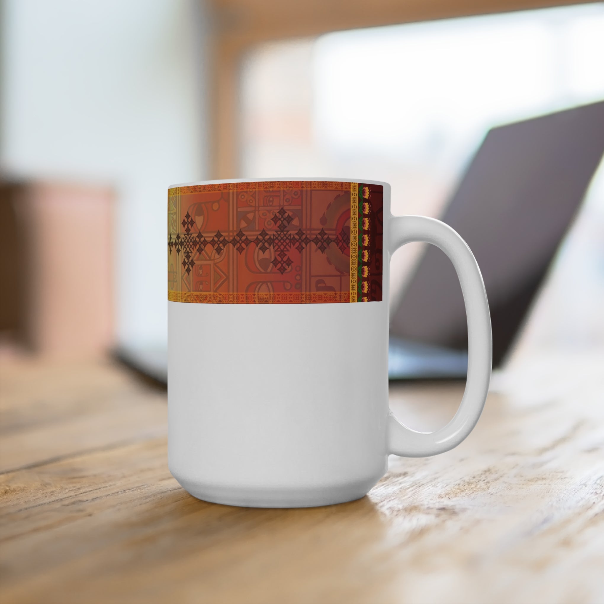 Sip in Style: The Ethiopian Tapestry Mug