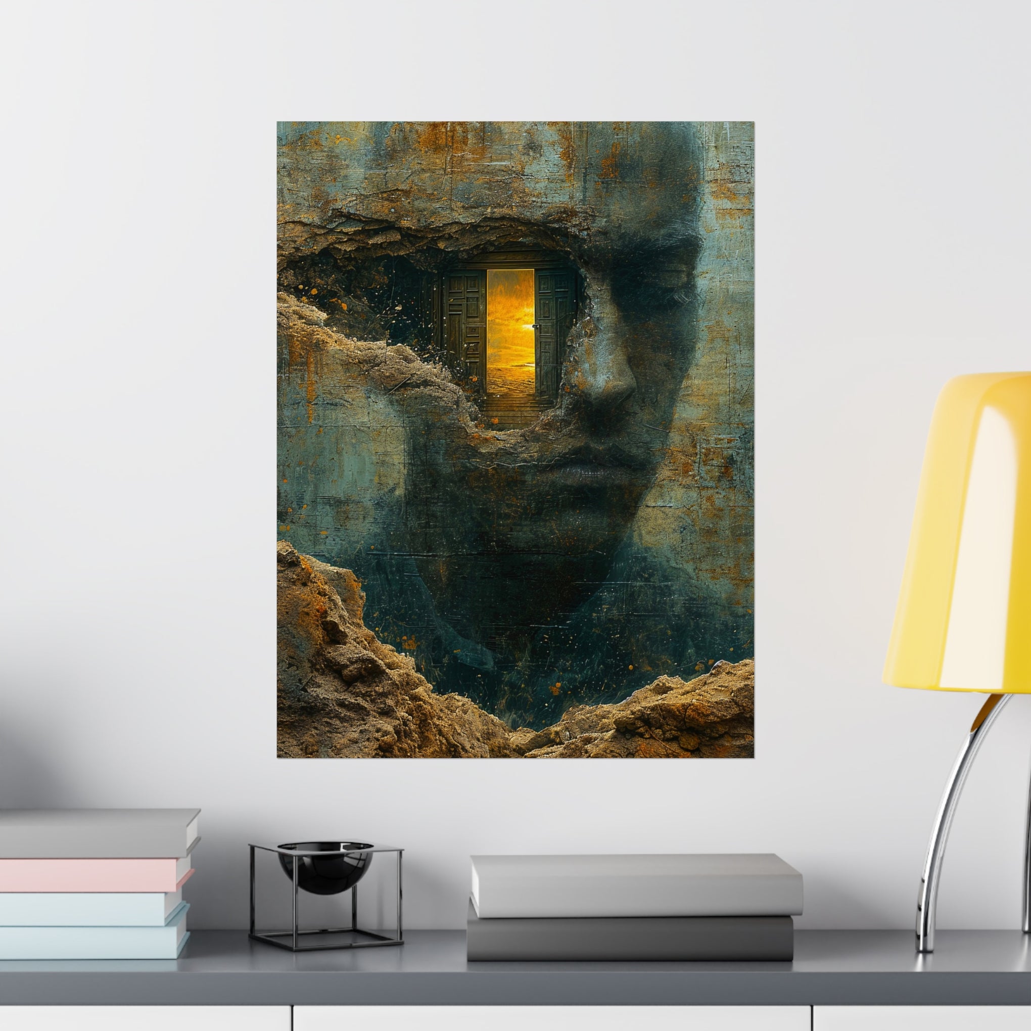 Portal to the Mind: Surrealistic Matte Vertical Poster