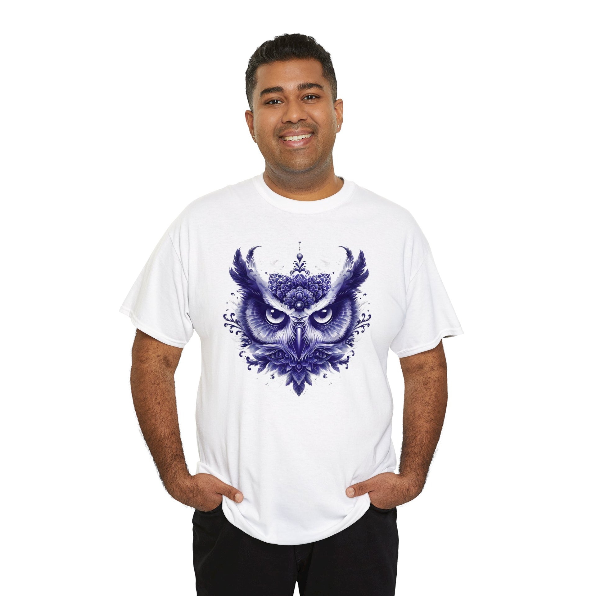 Gaze into Wisdom: Unleash the Enigmatic Power of This Owl Tee | Unisex Heavy Cotton Tee