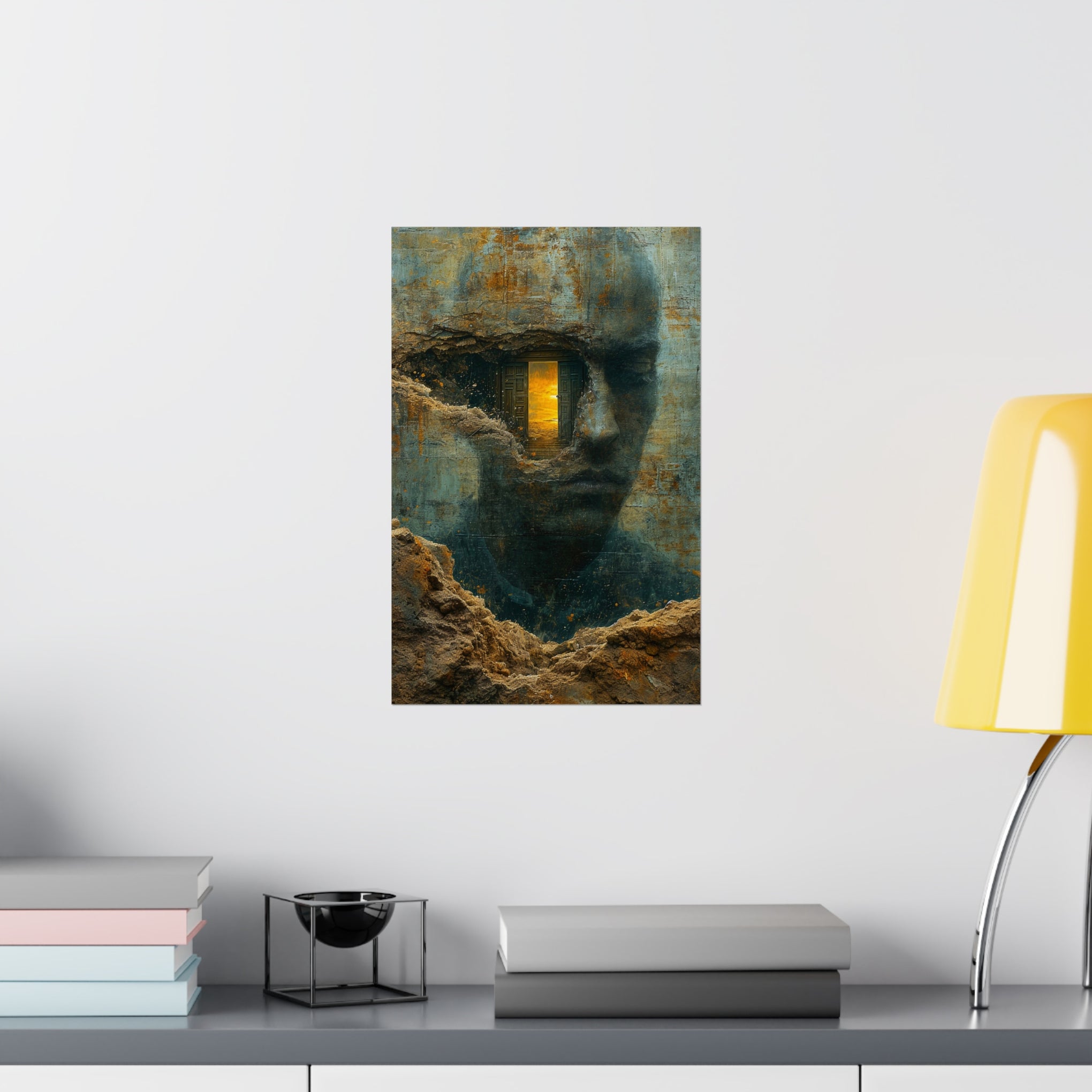 Portal to the Mind: Surrealistic Matte Vertical Poster