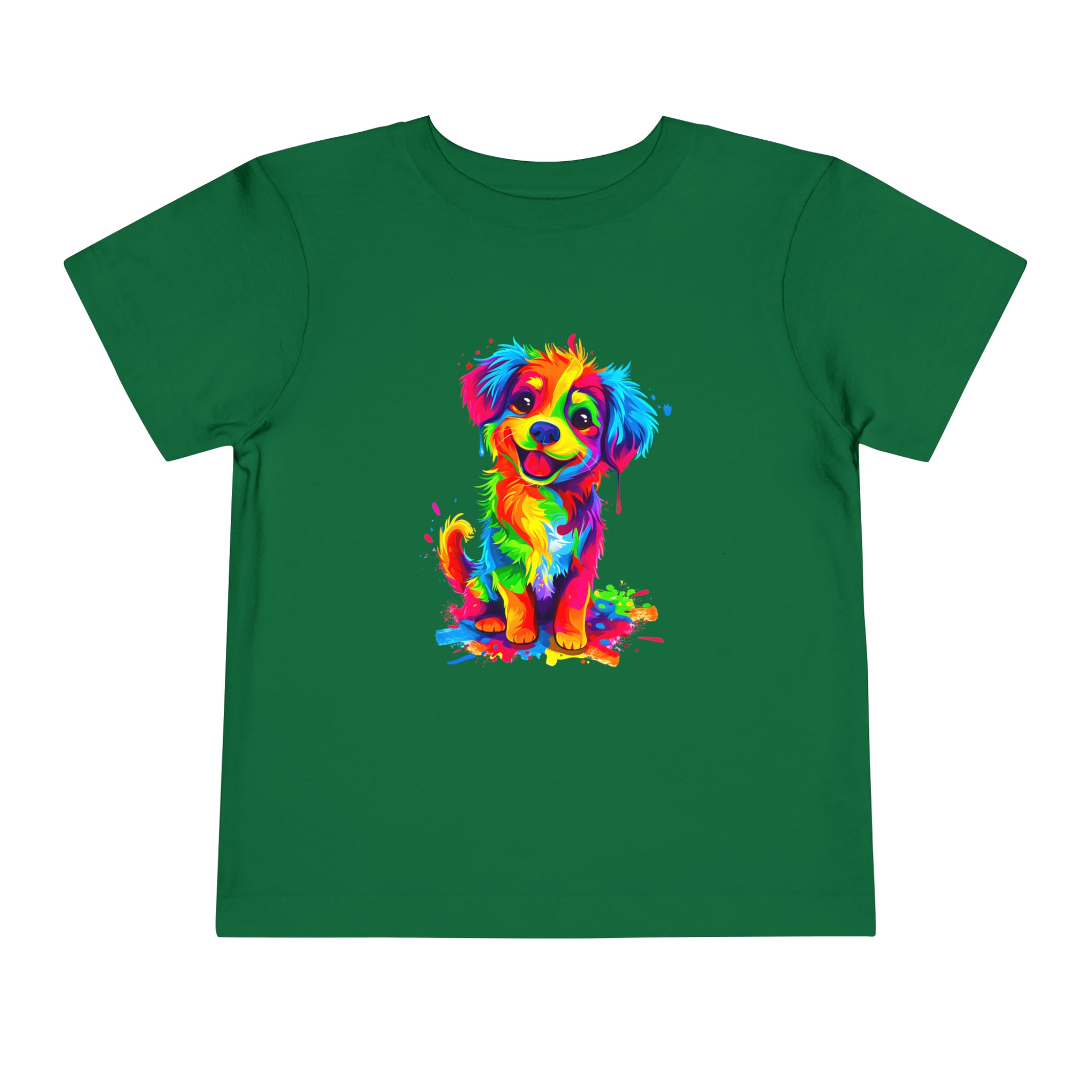 Rainbow Dreams: Disney-Inspired Happy Dog Cartoon | Toddler Short Sleeve Tee