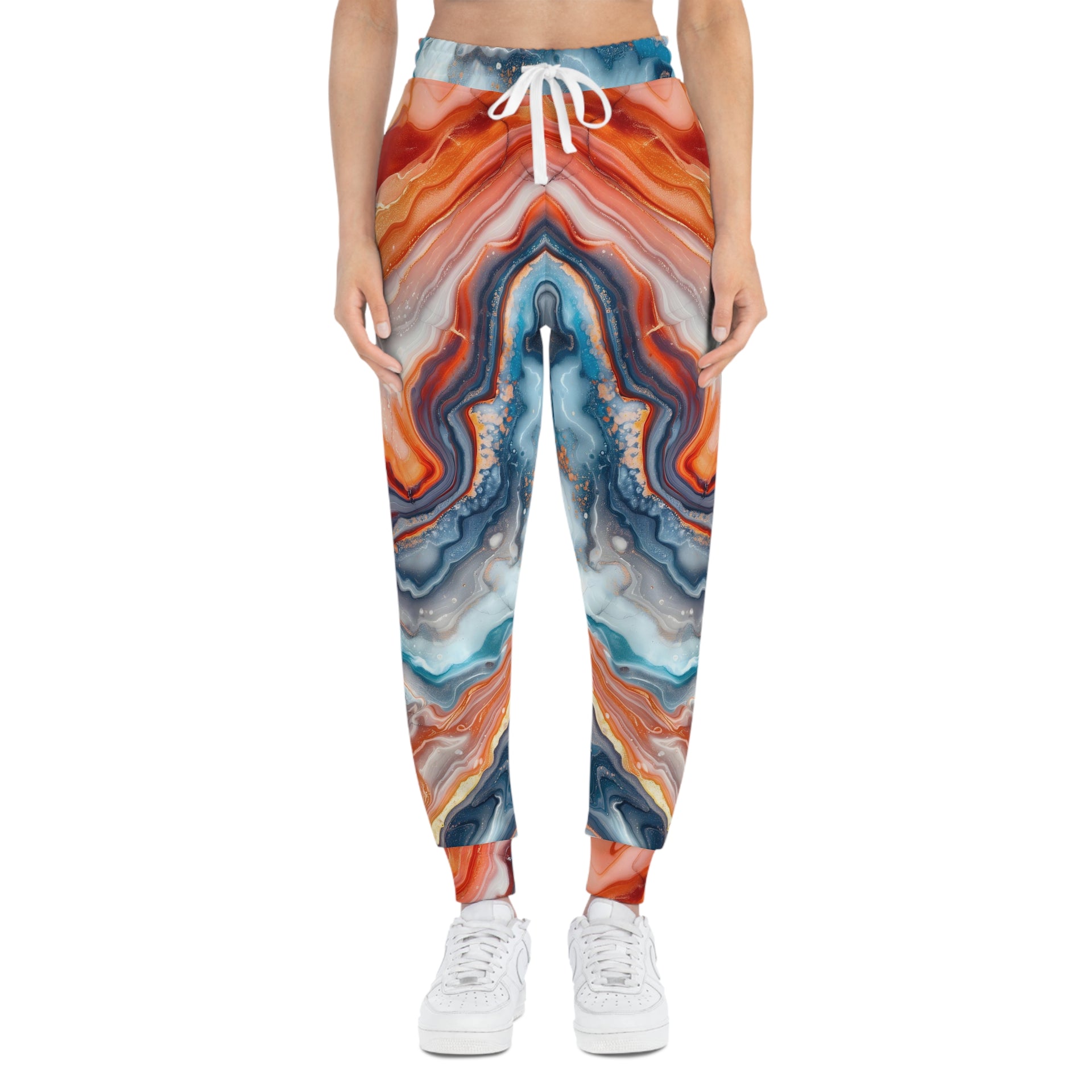 Unveil the Art Within: Run Through Impressionist Dreamscapes in These Marble Joggers | Athletic Joggers (AOP)