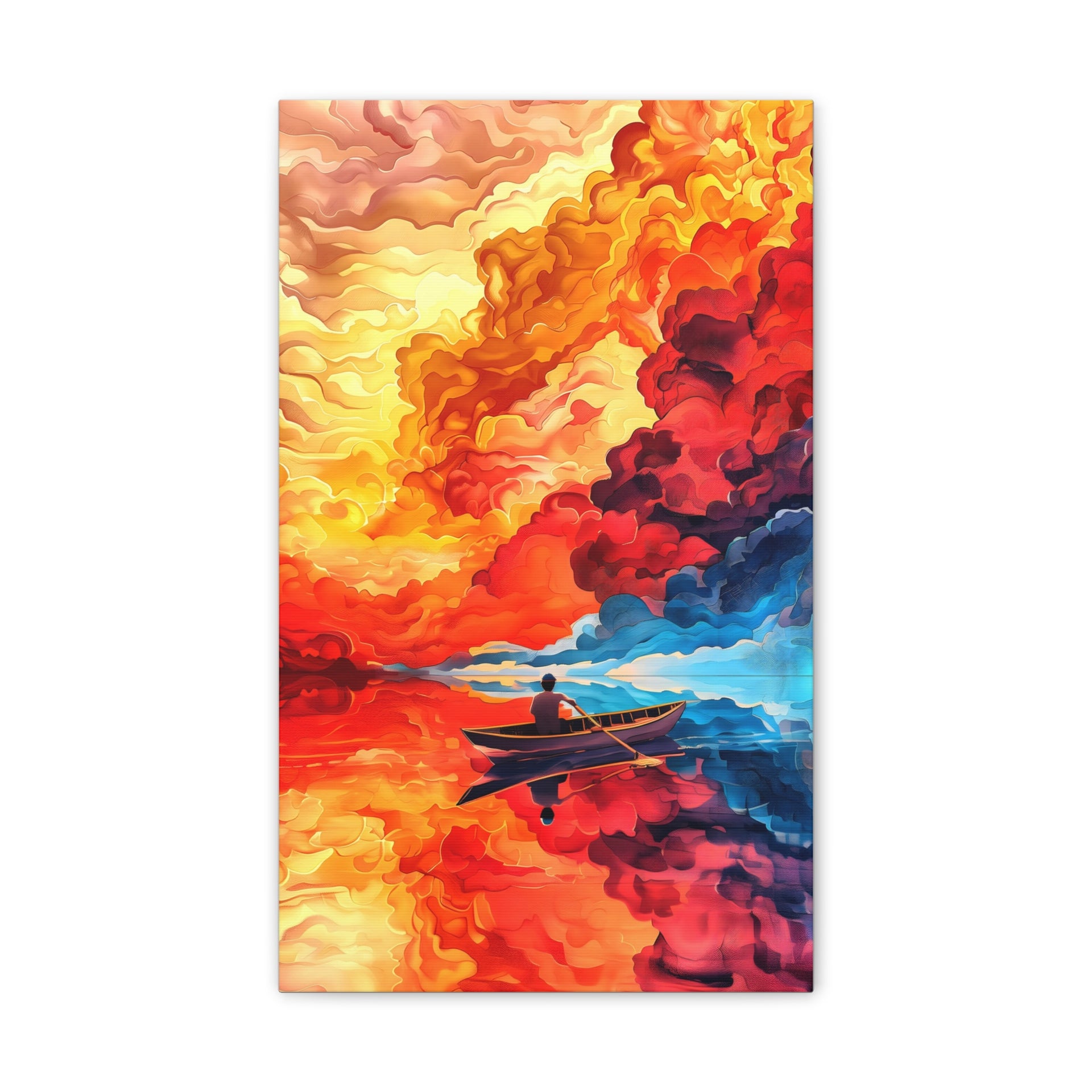 Voyage of Wonder: Mesmerizing Boat Journey Canvas Print Stretched, 0.75"