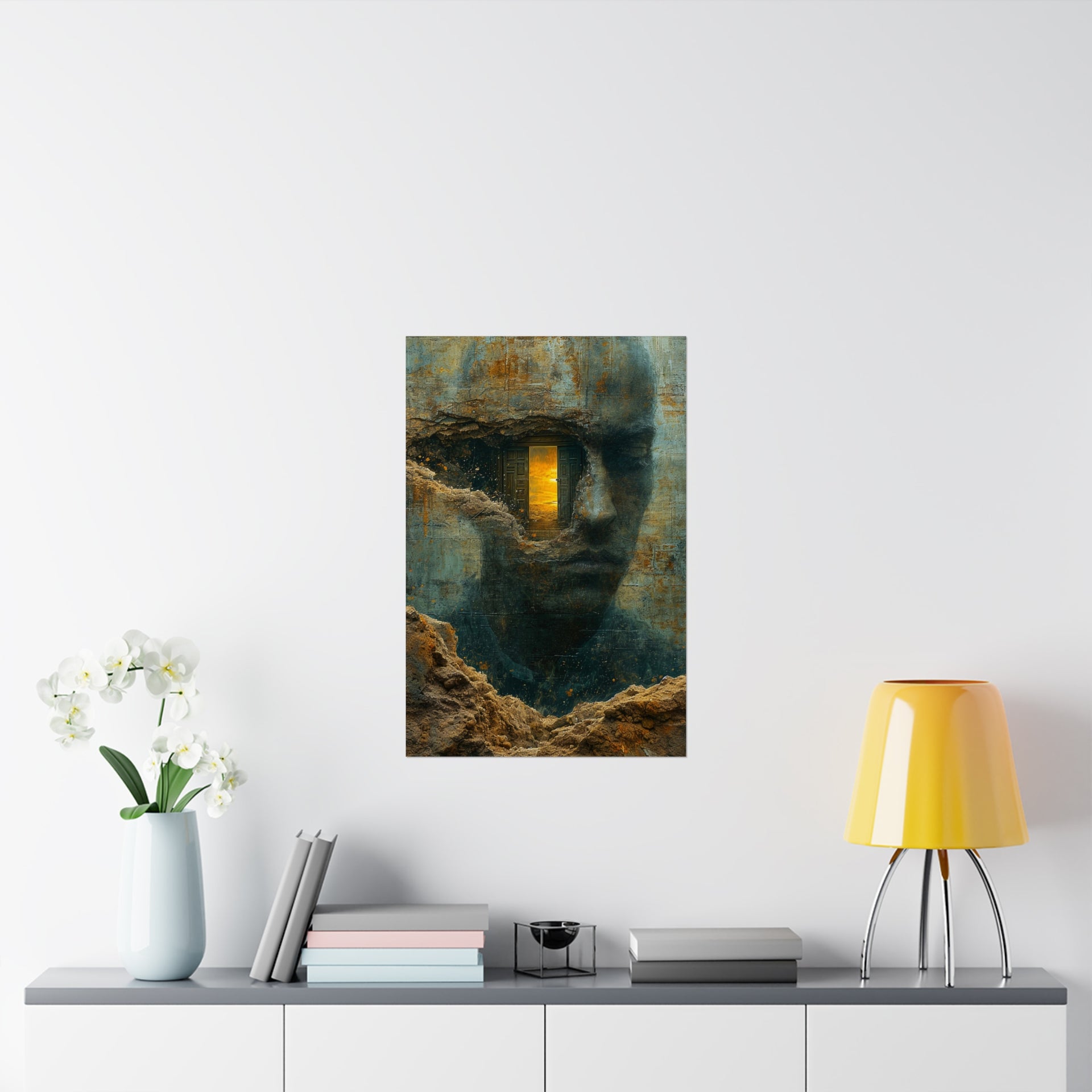 Portal to the Mind: Surrealistic Matte Vertical Poster