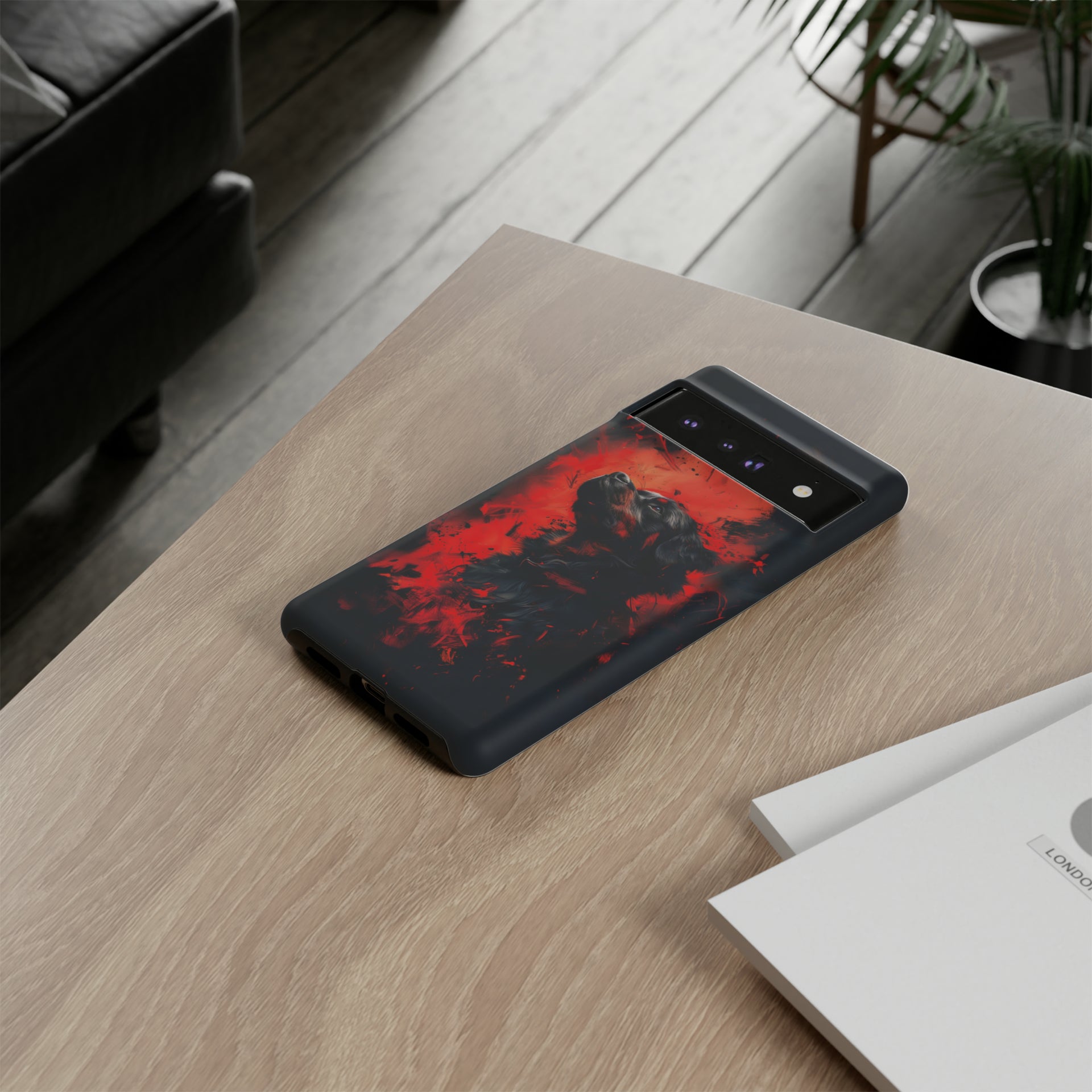 Unleash Your Device's Style with our Striking Black and Red Tough Phone Cases