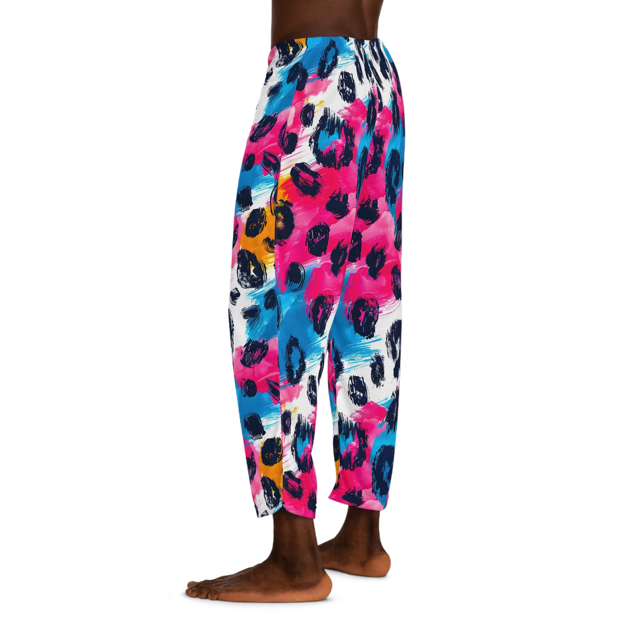 Wild Comfort: Leopard Print Men's Pajama Pants (AOP)