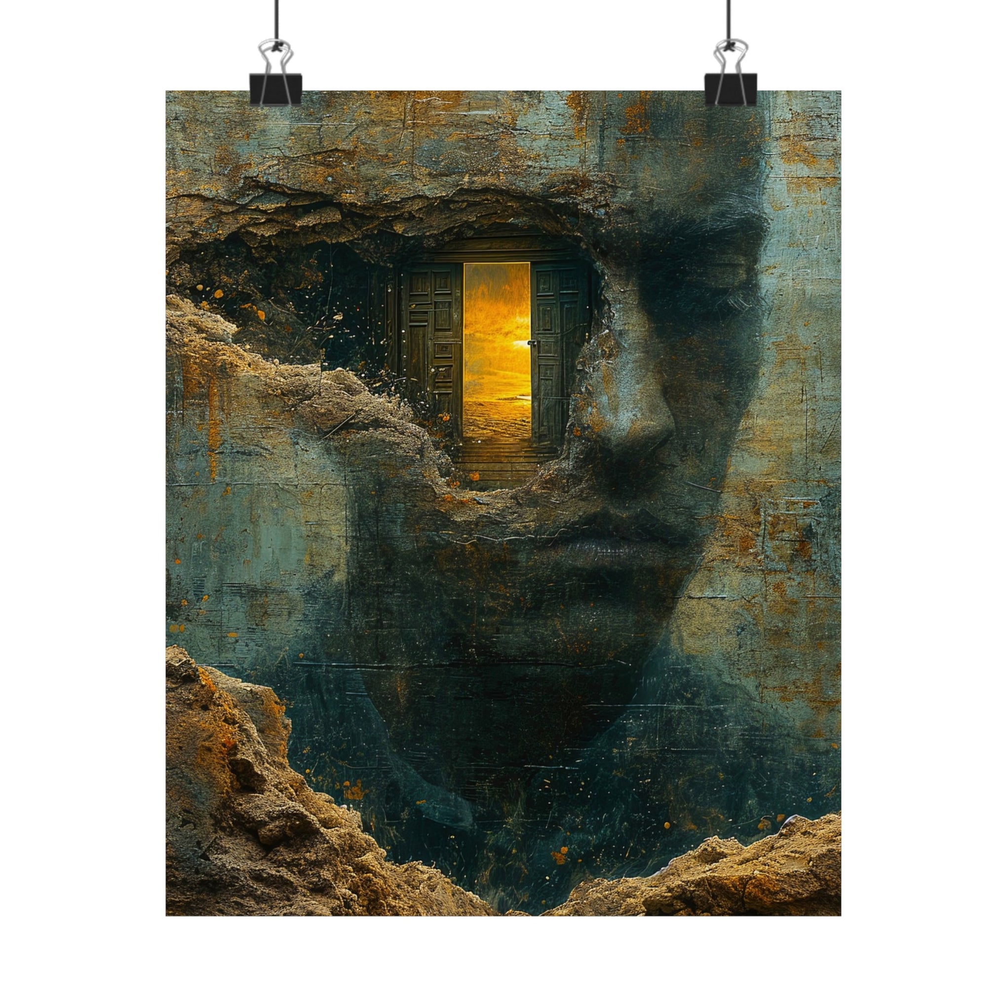 Portal to the Mind: Surrealistic Matte Vertical Poster