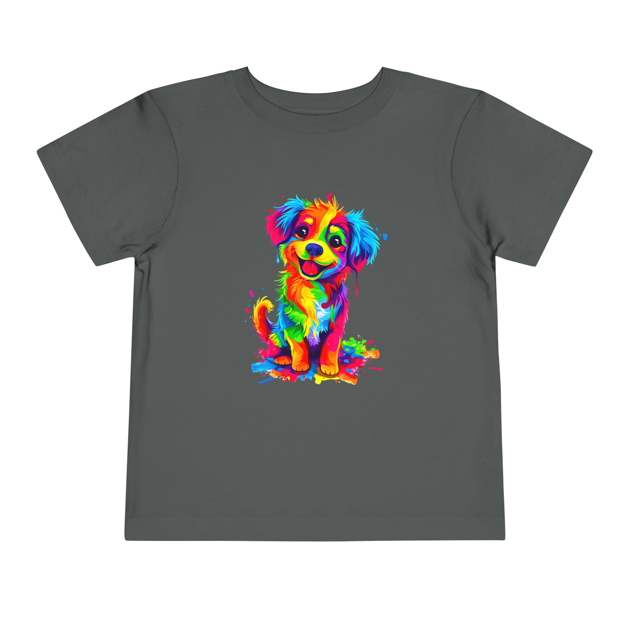 Rainbow Dreams: Disney-Inspired Happy Dog Cartoon | Toddler Short Sleeve Tee