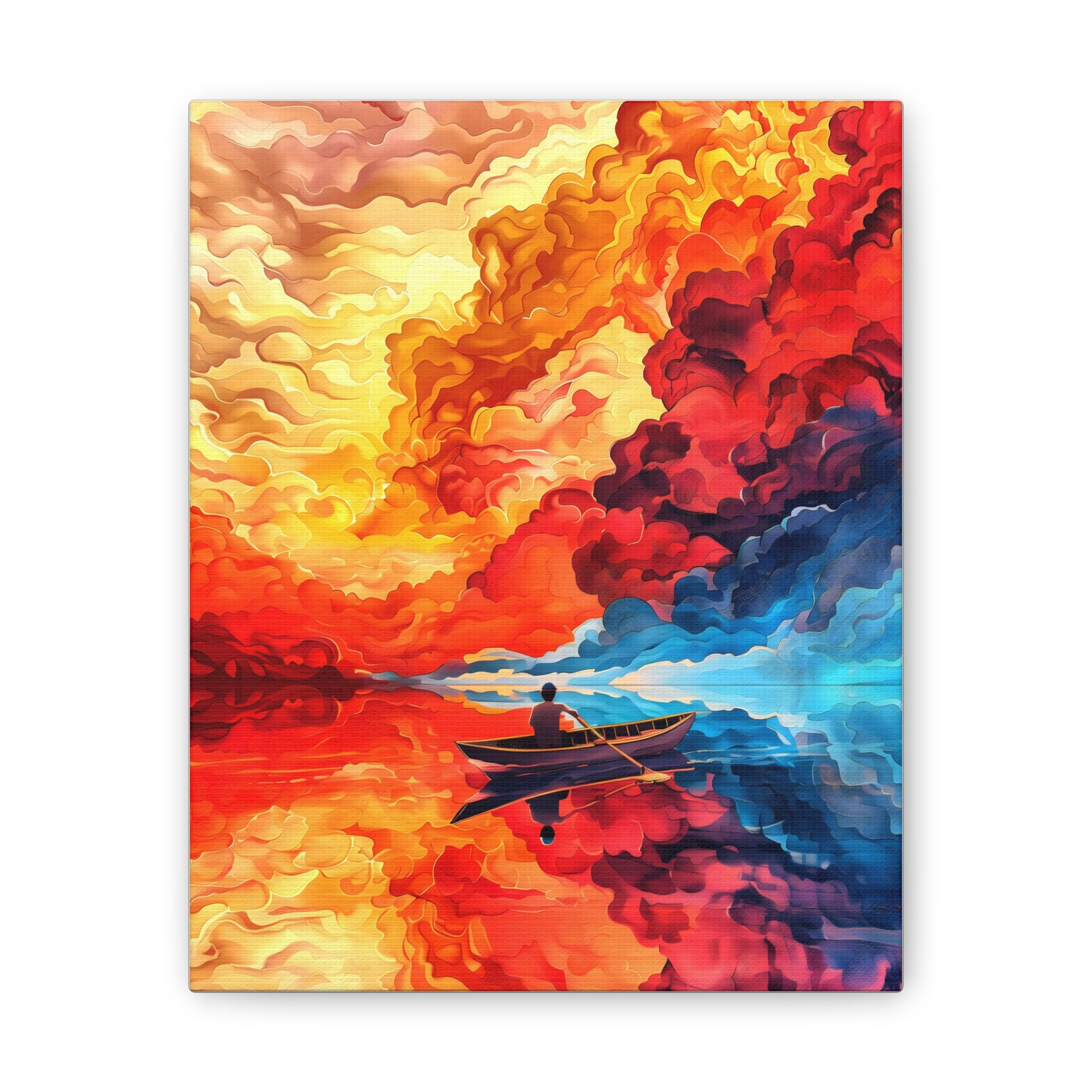 Voyage of Wonder: Mesmerizing Boat Journey Canvas Print Stretched, 0.75"