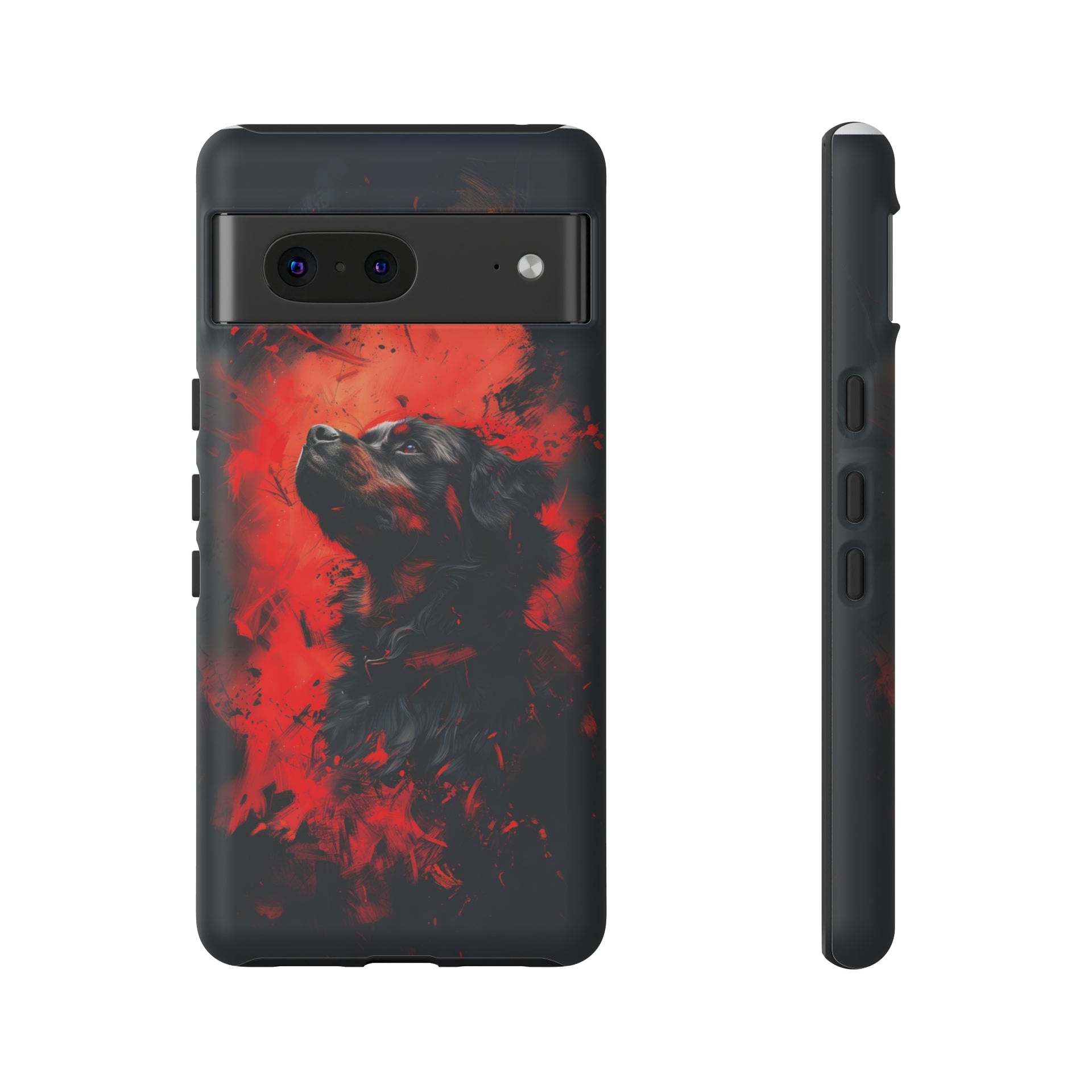 Unleash Your Device's Style with our Striking Black and Red Tough Phone Cases