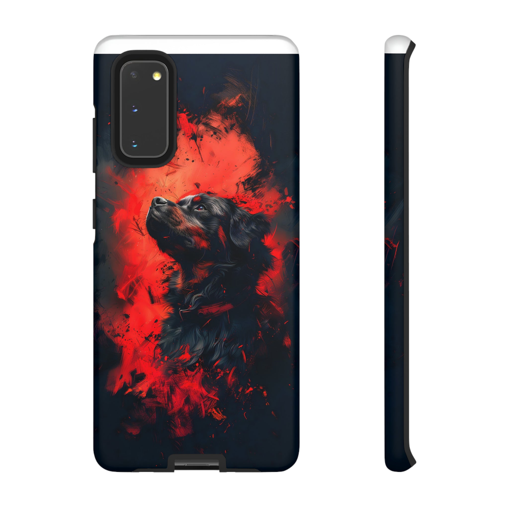 Unleash Your Device's Style with our Striking Black and Red Tough Phone Cases