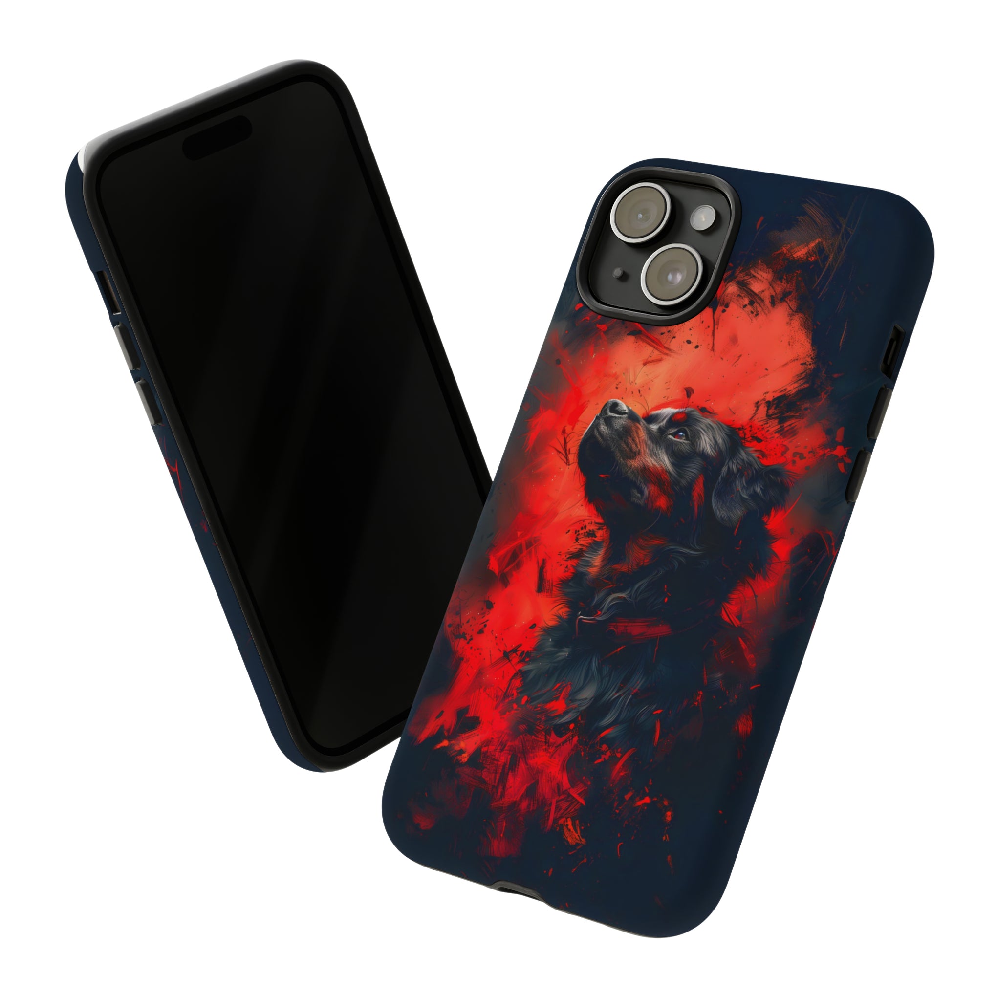 Unleash Your Device's Style with our Striking Black and Red Tough Phone Cases