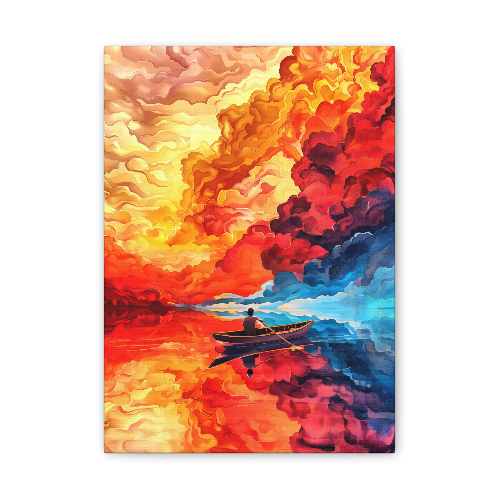 Voyage of Wonder: Mesmerizing Boat Journey Canvas Print Stretched, 0.75"