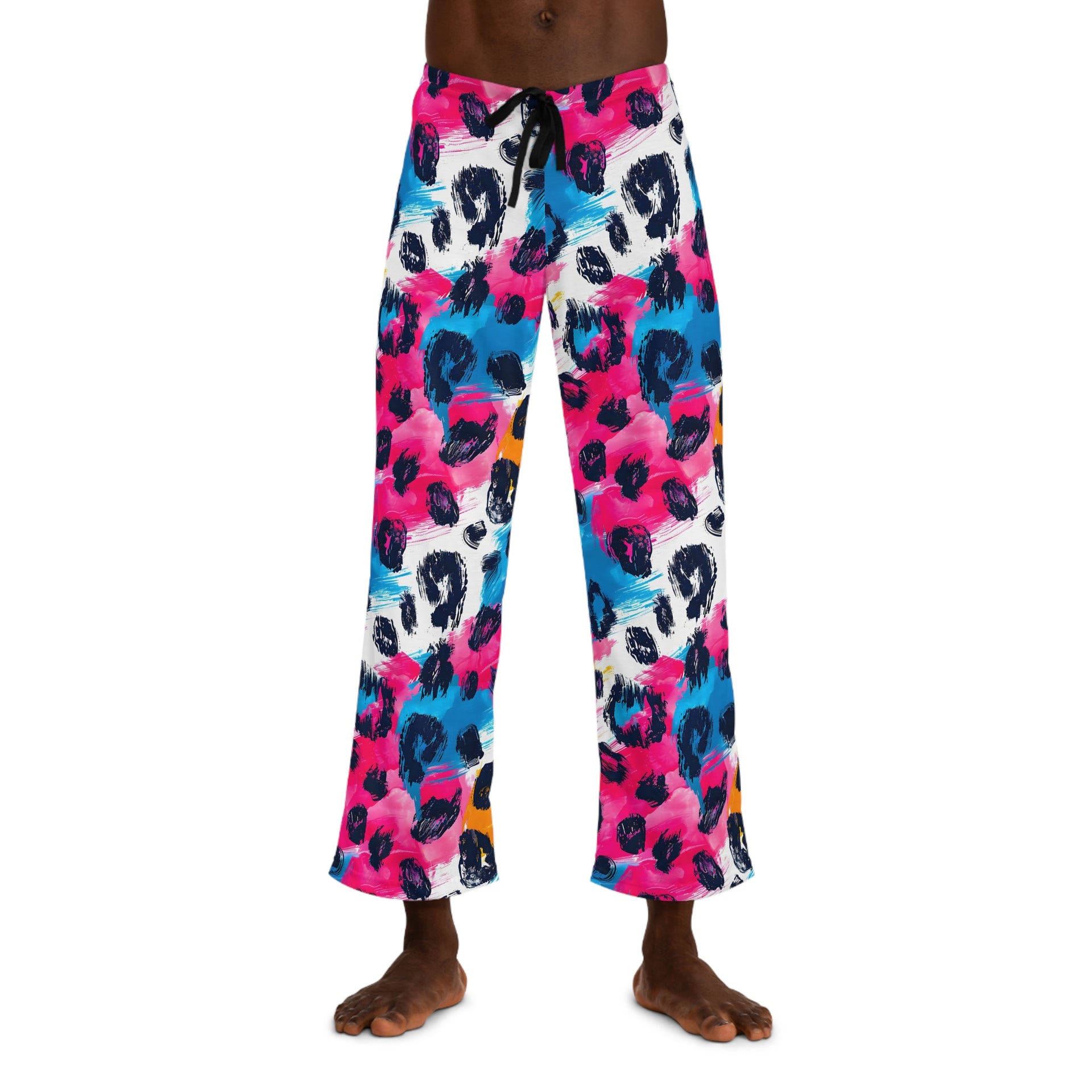 Wild Comfort: Leopard Print Men's Pajama Pants (AOP)