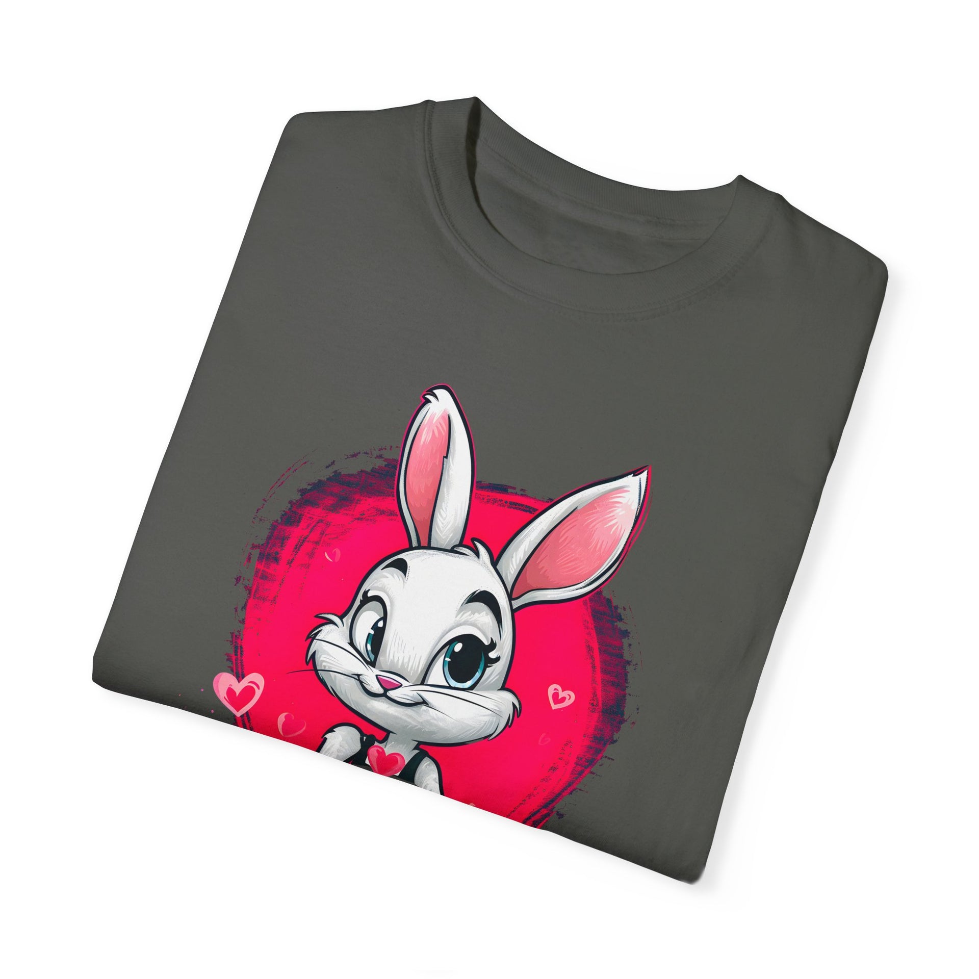 Hop to It, Heartbreaker: This Bunny Steals Smiles, Not Hearts | Valentine's Day | Unisex Garment-Dyed T-shirt