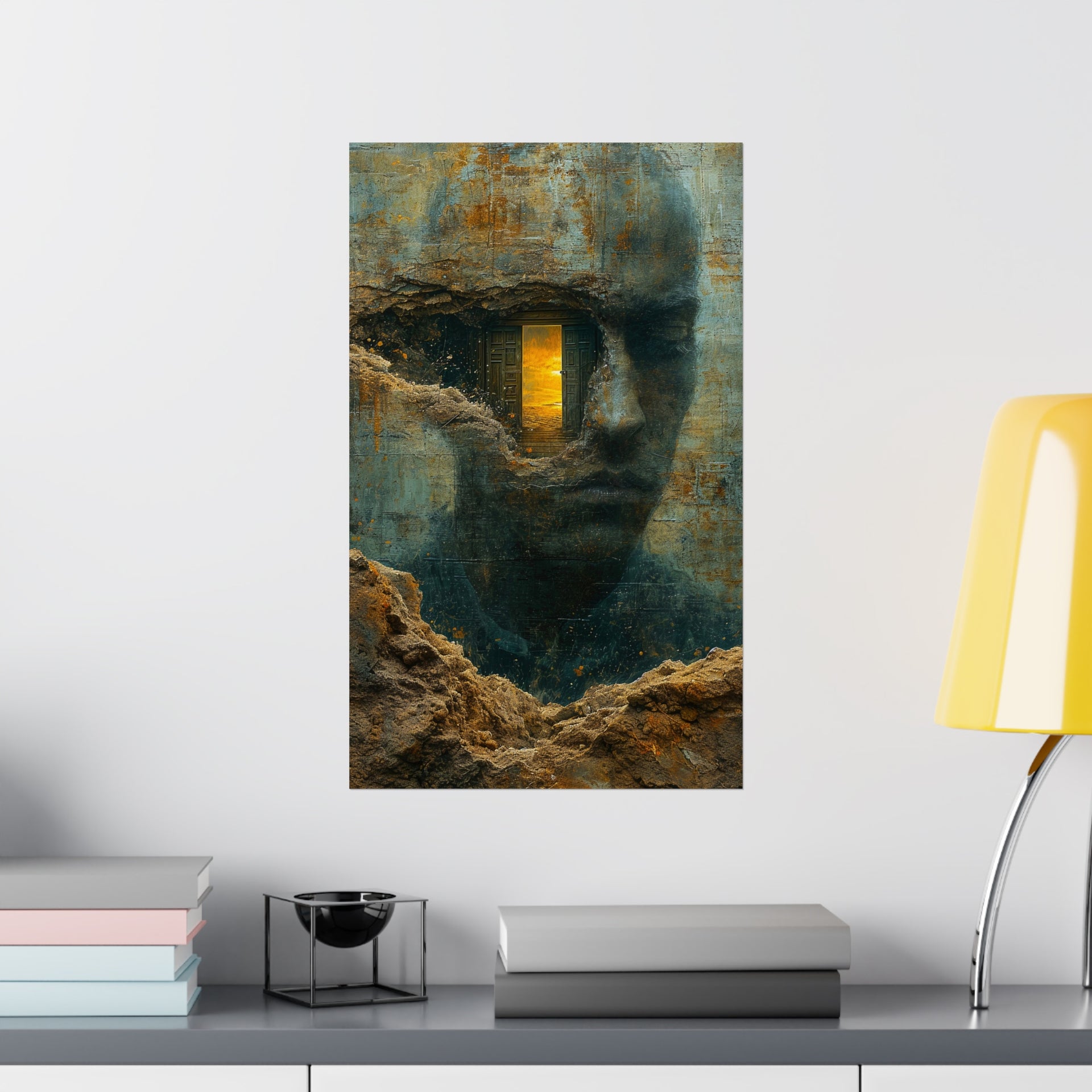 Portal to the Mind: Surrealistic Matte Vertical Poster