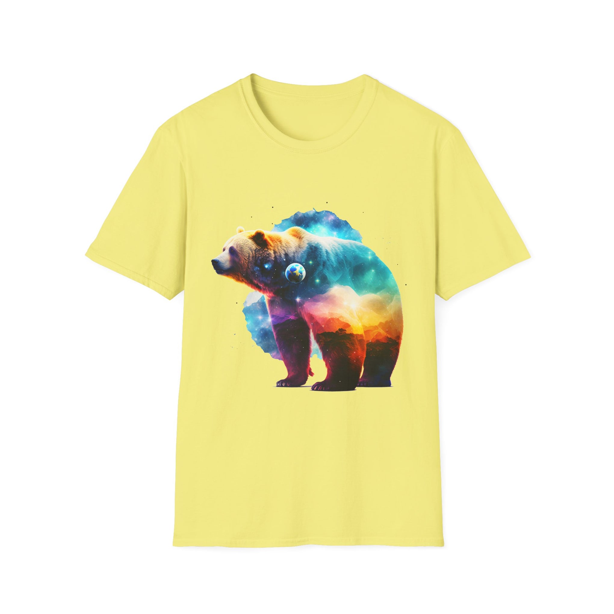 Majestic Bear T-Shirt with Surreal Cosmic Landscape 🌌🐻