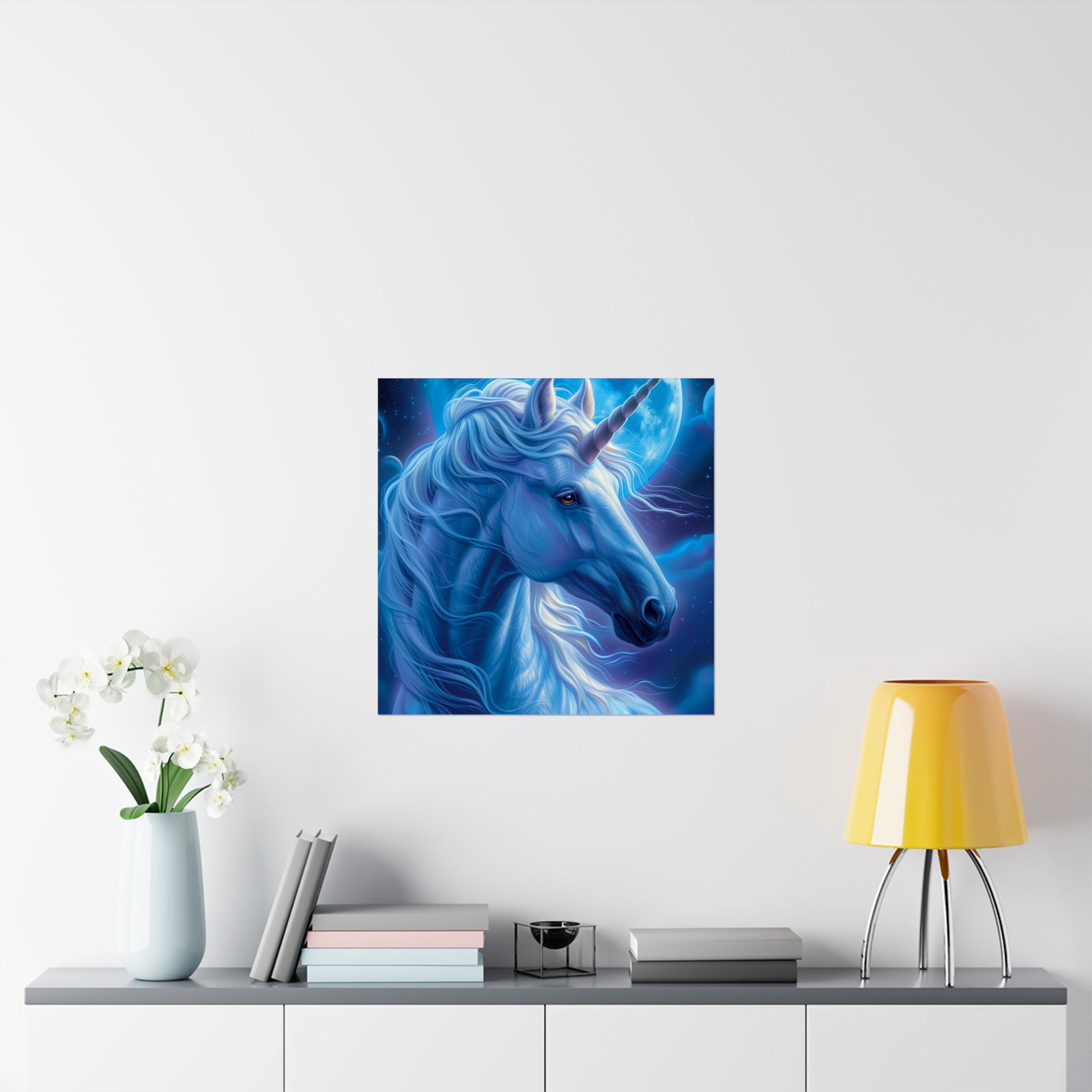 Supernatural Unicorn: Mystical Moonlight Matte Vertical Poster