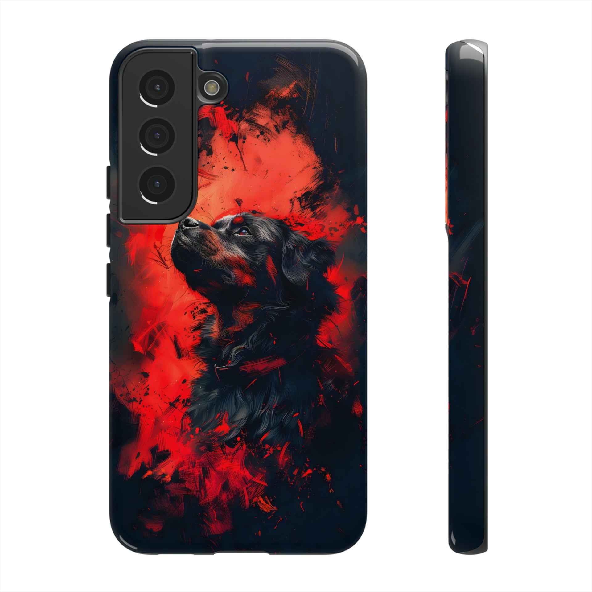 Unleash Your Device's Style with our Striking Black and Red Tough Phone Cases