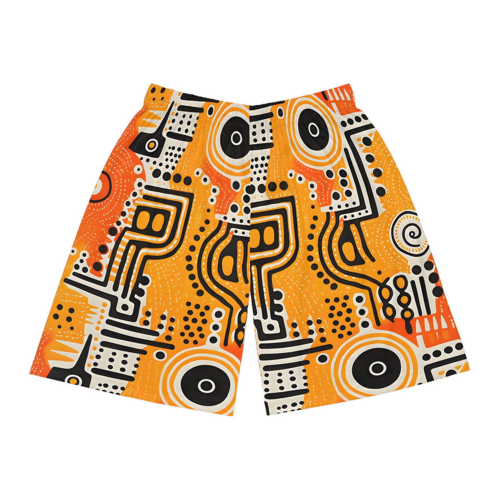 Psychedelic Symmetry: Keith Haring Inspired Basketball Shorts (AOP)