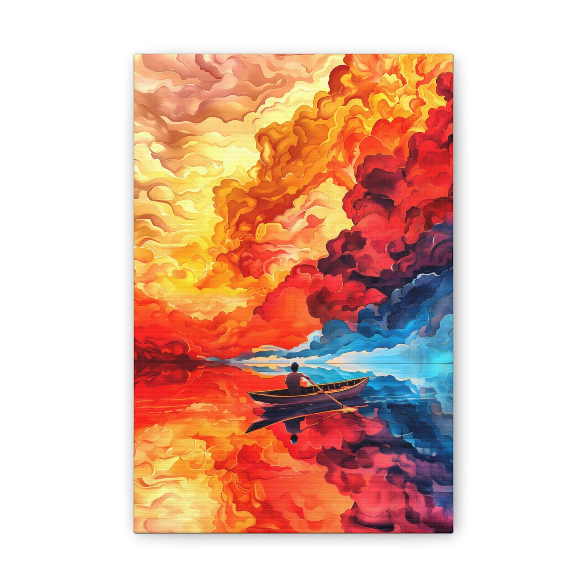 Voyage of Wonder: Mesmerizing Boat Journey Canvas Print Stretched, 0.75"