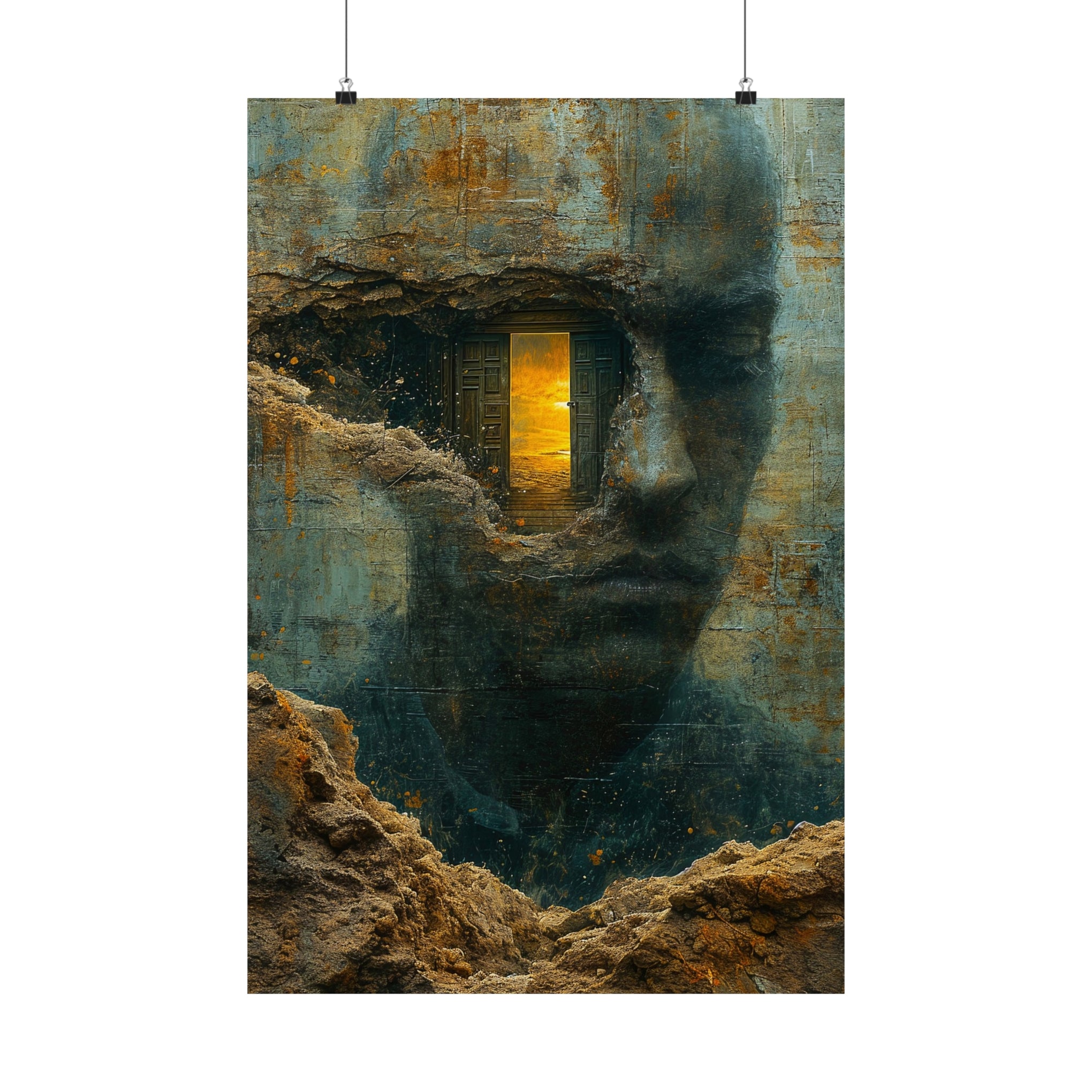 Portal to the Mind: Surrealistic Matte Vertical Poster