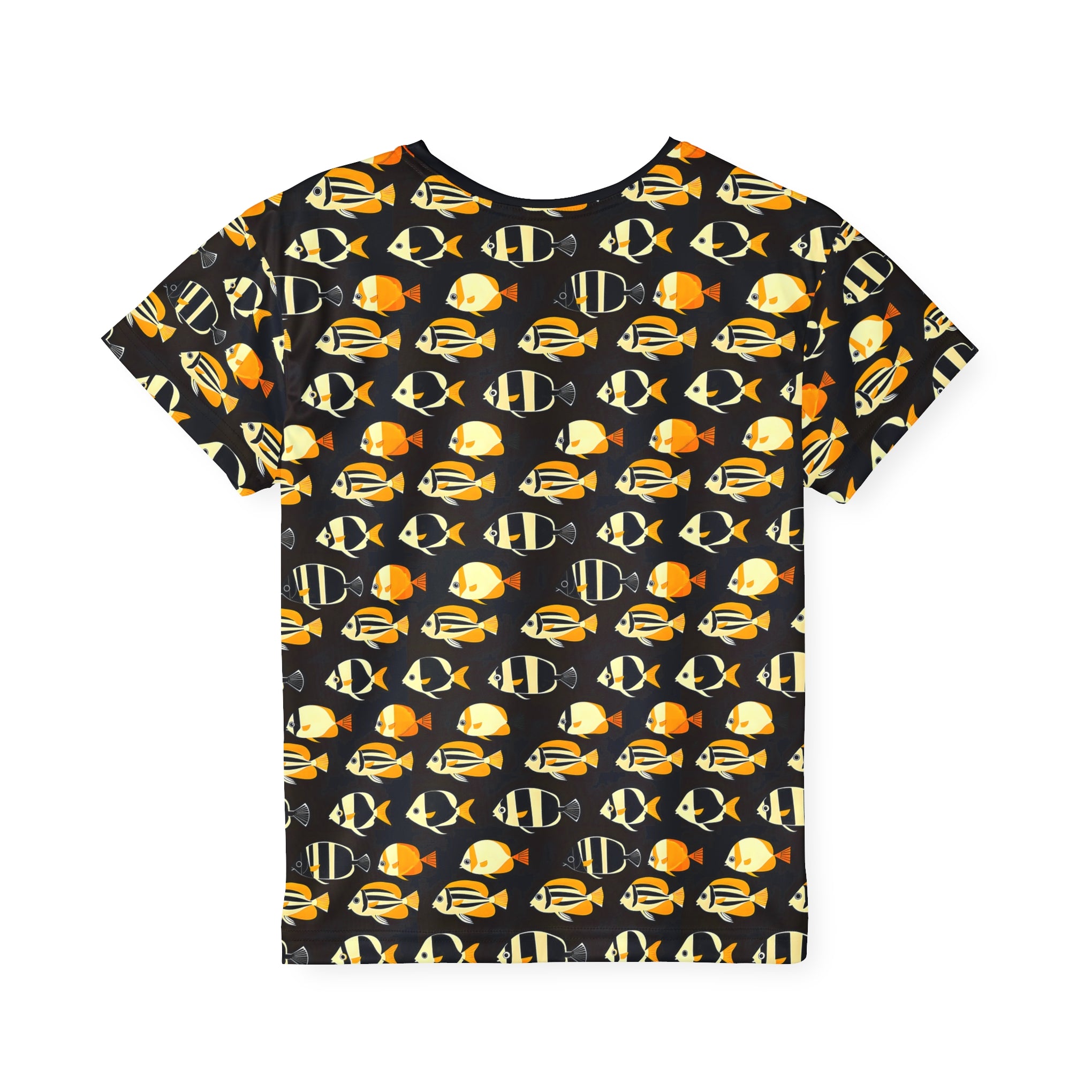 Zen Fish: Japanese Geometric Bannerfish Pattern Kids Sports Jersey (AOP)