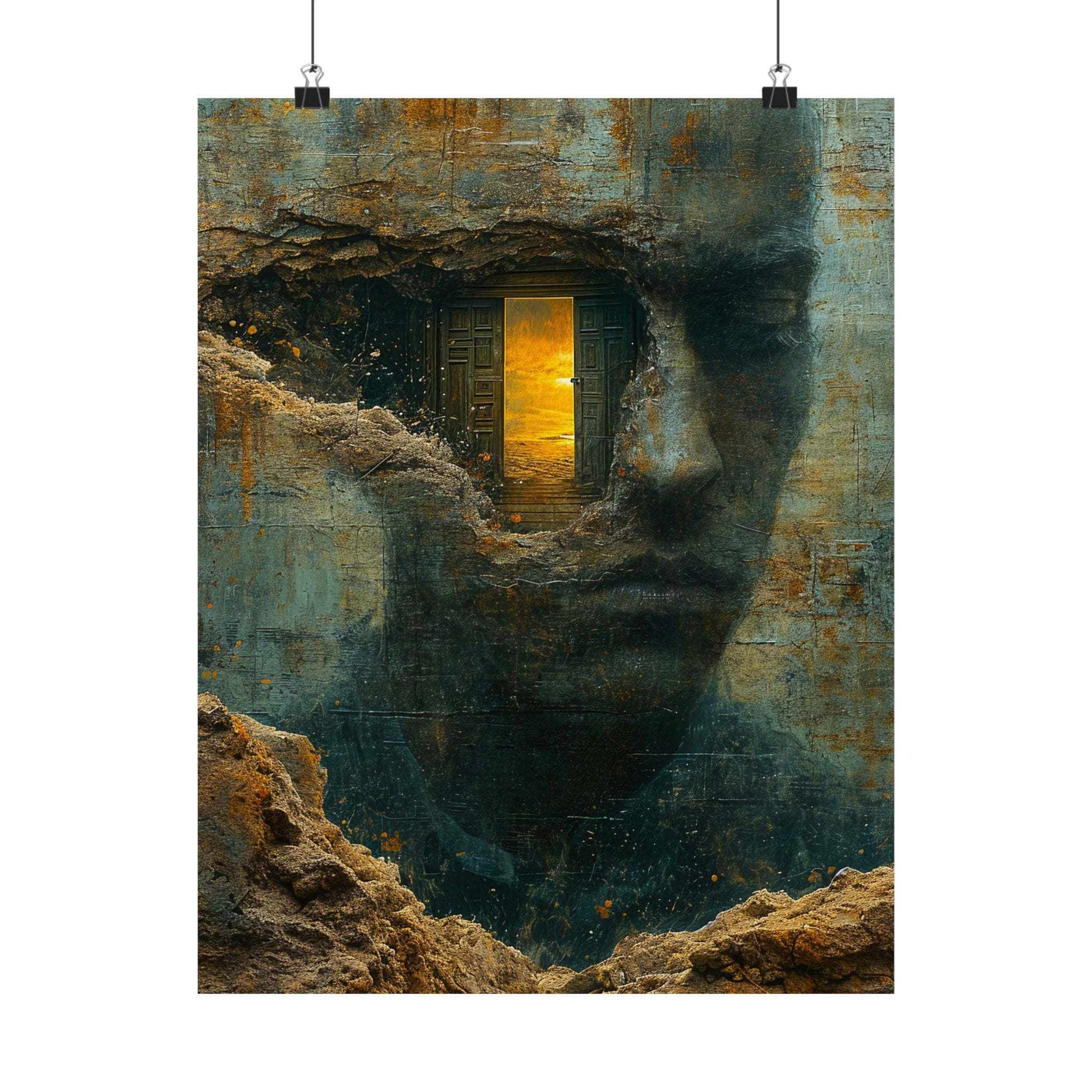 Portal to the Mind: Surrealistic Matte Vertical Poster